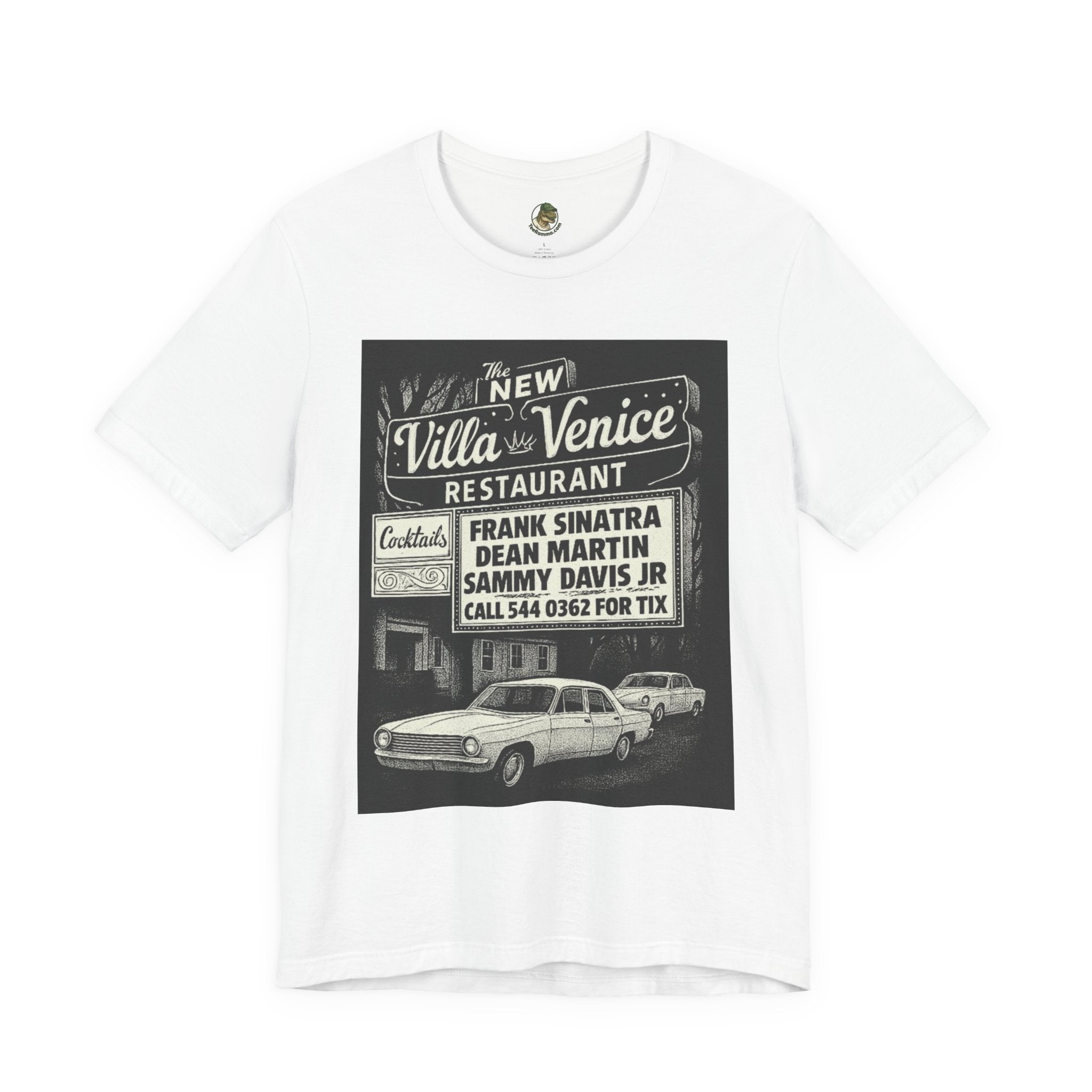 Unisex Vintage 'Villa Venice Restaurant' Cotton T-Shirt