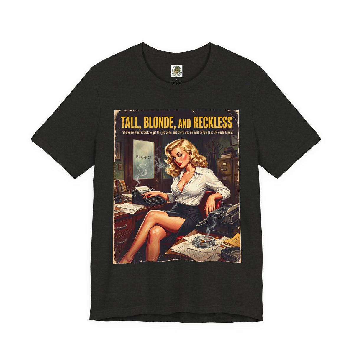 Vintage Fifties Pulp Novel 'Tall, Blonde, and Reckless' Graphic Tee