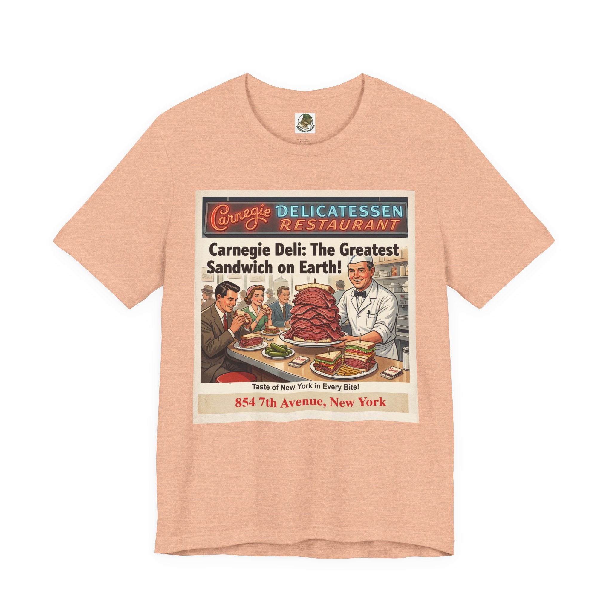 Vintage Carnegie Deli Tee -- Retro Advertisement Design