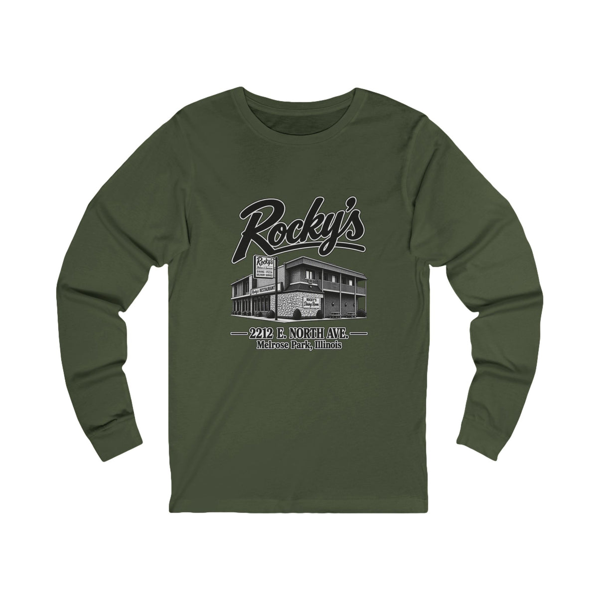 Rocky’s Diner Vintage Melrose Park Diner Long Sleeve Tee
