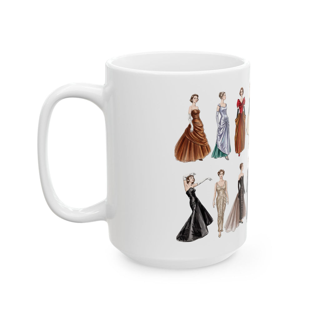 Vintage Ladies Fashion 'Charles James' Graphic Ceramic Mug (15oz)