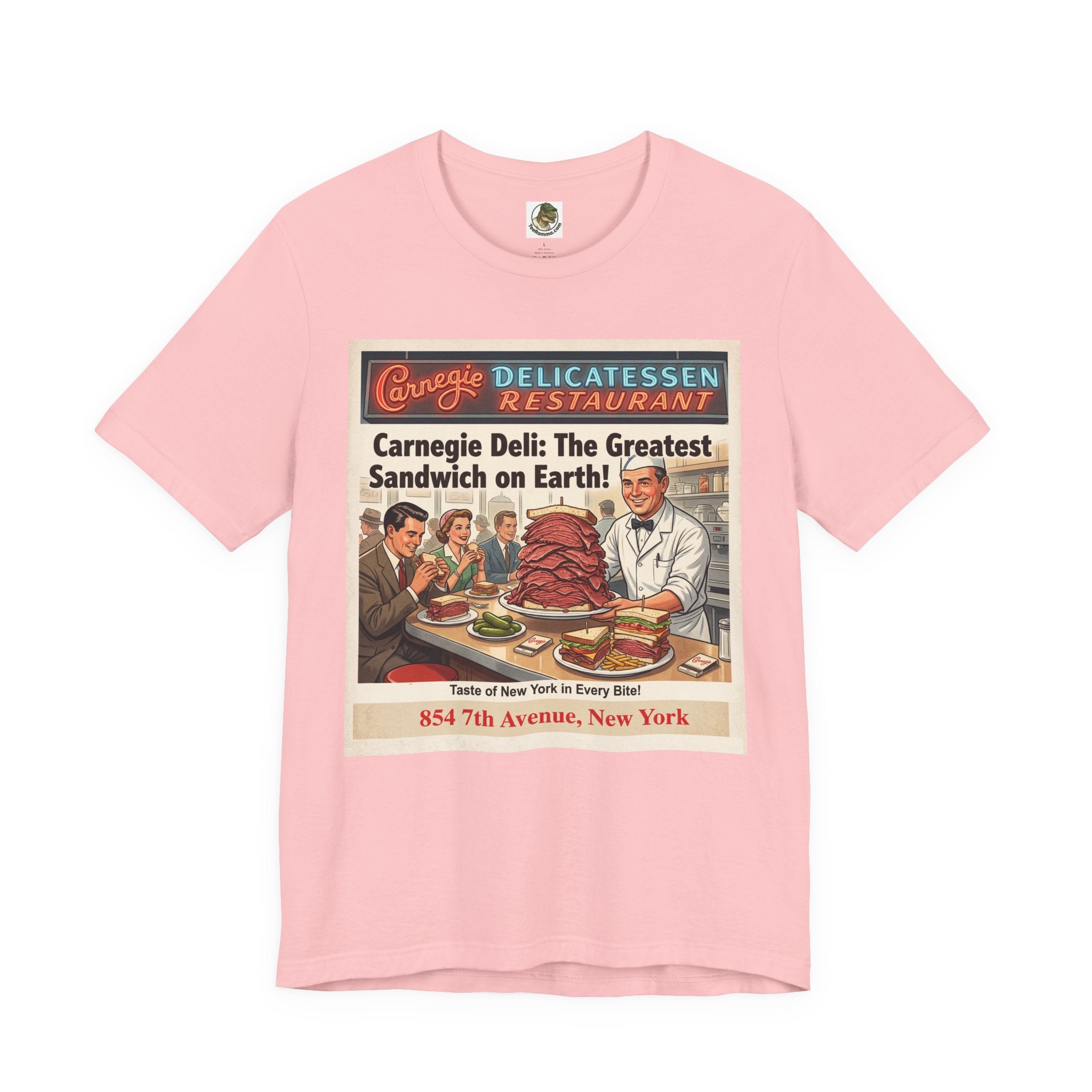 Vintage Carnegie Deli Tee -- Retro Advertisement Design