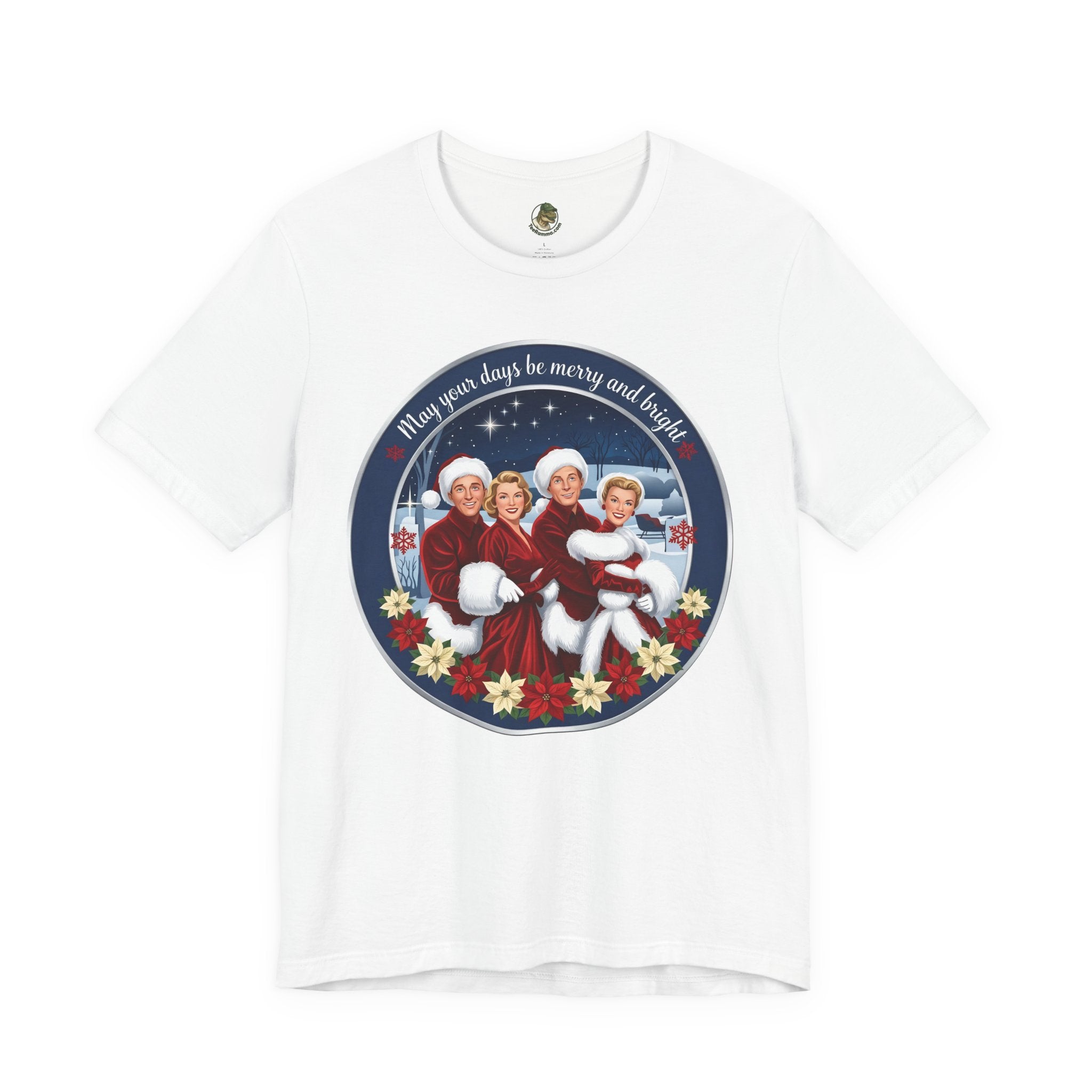Vintage 'Merry and Bright' Christmas T-Shirt