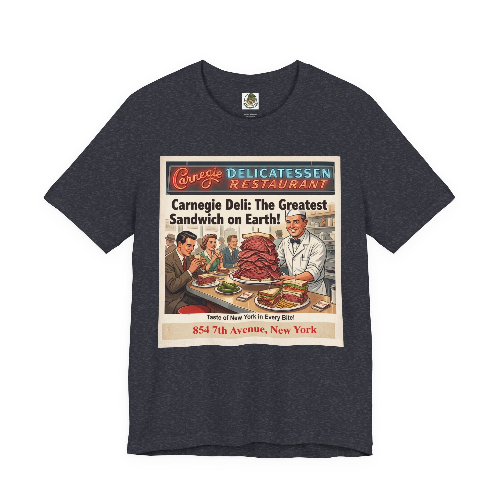 Vintage Carnegie Deli Tee -- Retro Advertisement Design