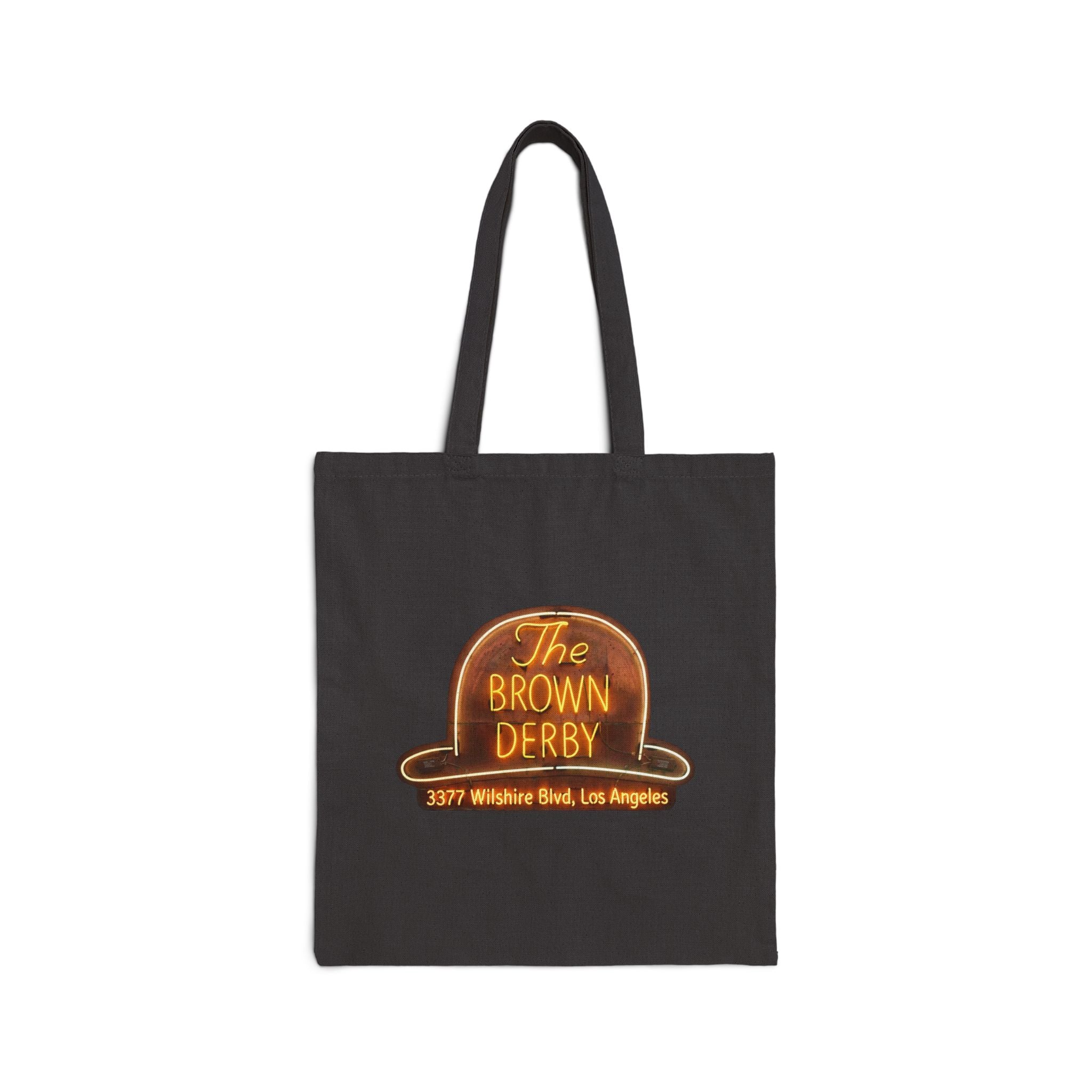 Vintage Double-Image Brown Derby Restaurant Canvas Tote Bag