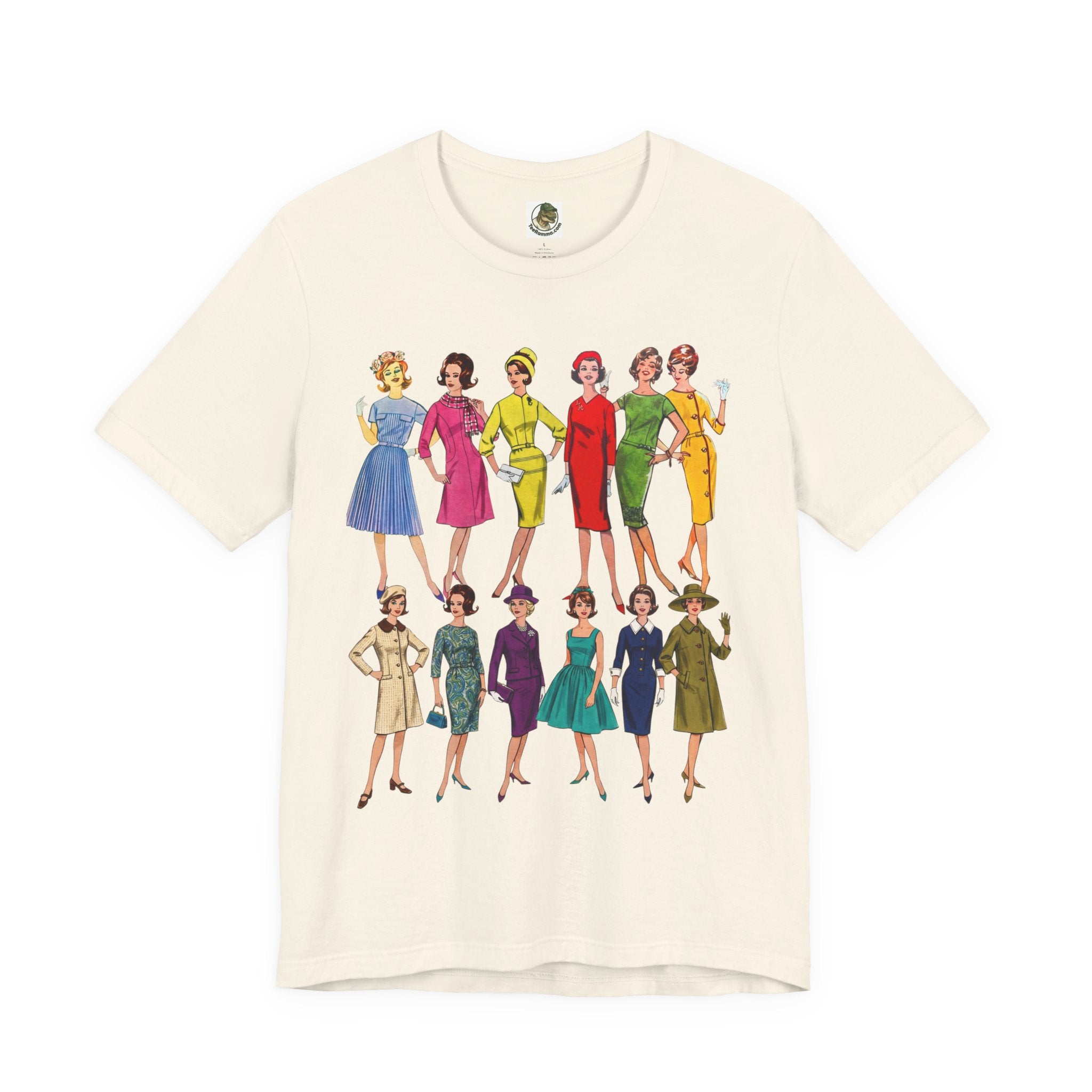Unisex 'Sixties Fashion Show' Cotton T‑Shirt