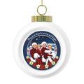 Merry and Bright Illustrated Christmas Ball Ornament