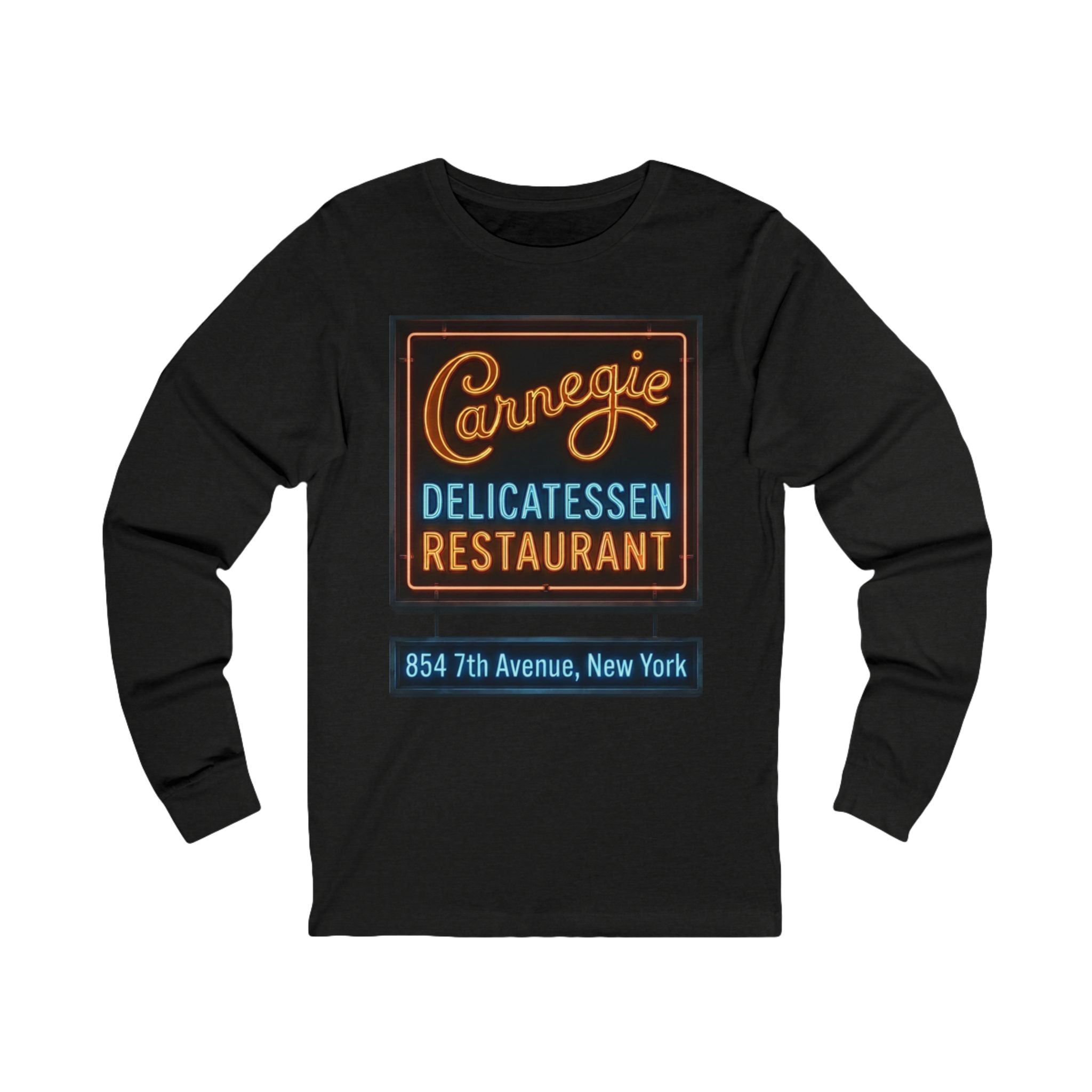 Vintage Carnegie Deli Long Sleeve Shirt -- Retro Neon Sign