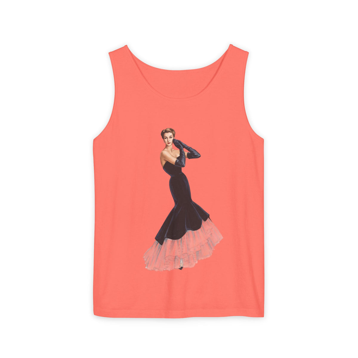 Barbara -- Vintage Fashion Model Graphic Tank Top