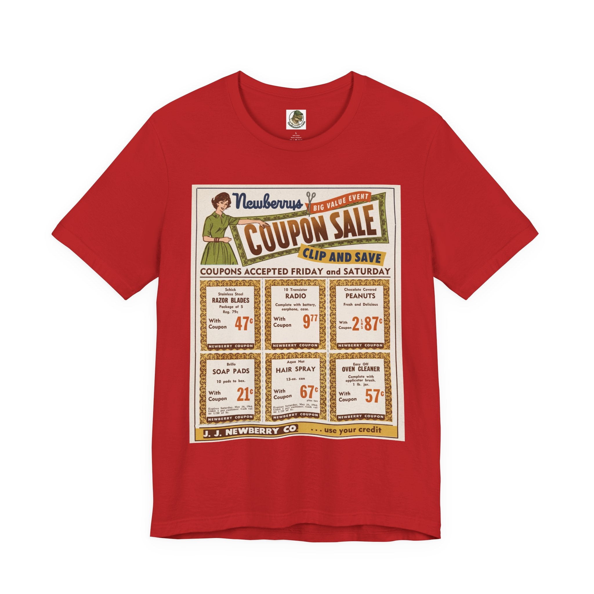 J.J. Newberry Co. Retro Coupon Ad Graphic Tee