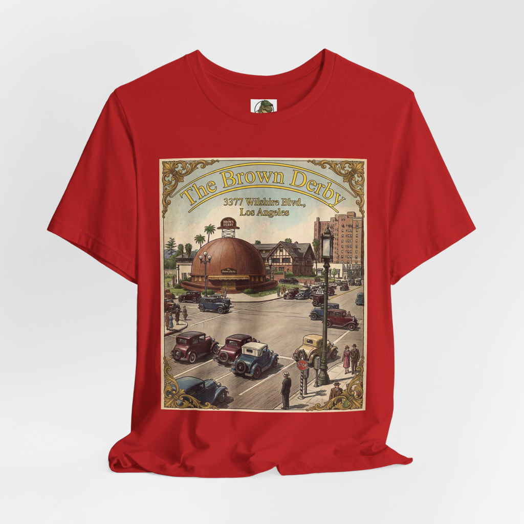 Vintage Brown Derby Restaurant Tee — Retro Restaurant Poster