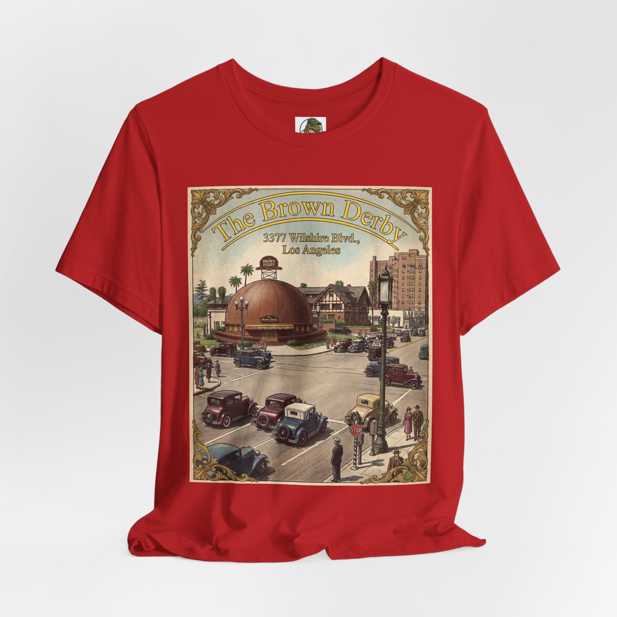 Vintage Brown Derby Restaurant Tee — Retro Restaurant Poster