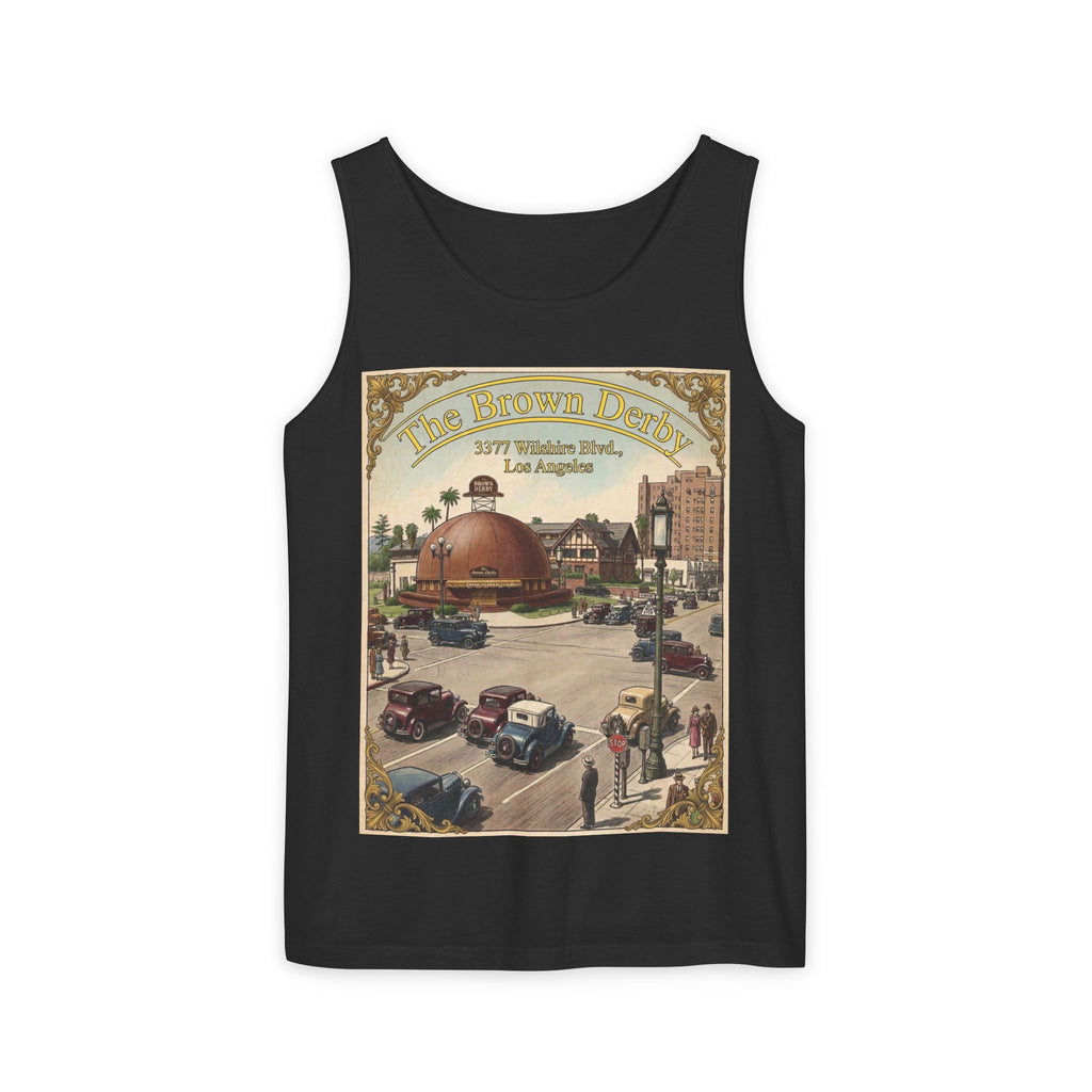 Vintage Brown Derby Los Angeles Tank Top – Retro Travel Poster
