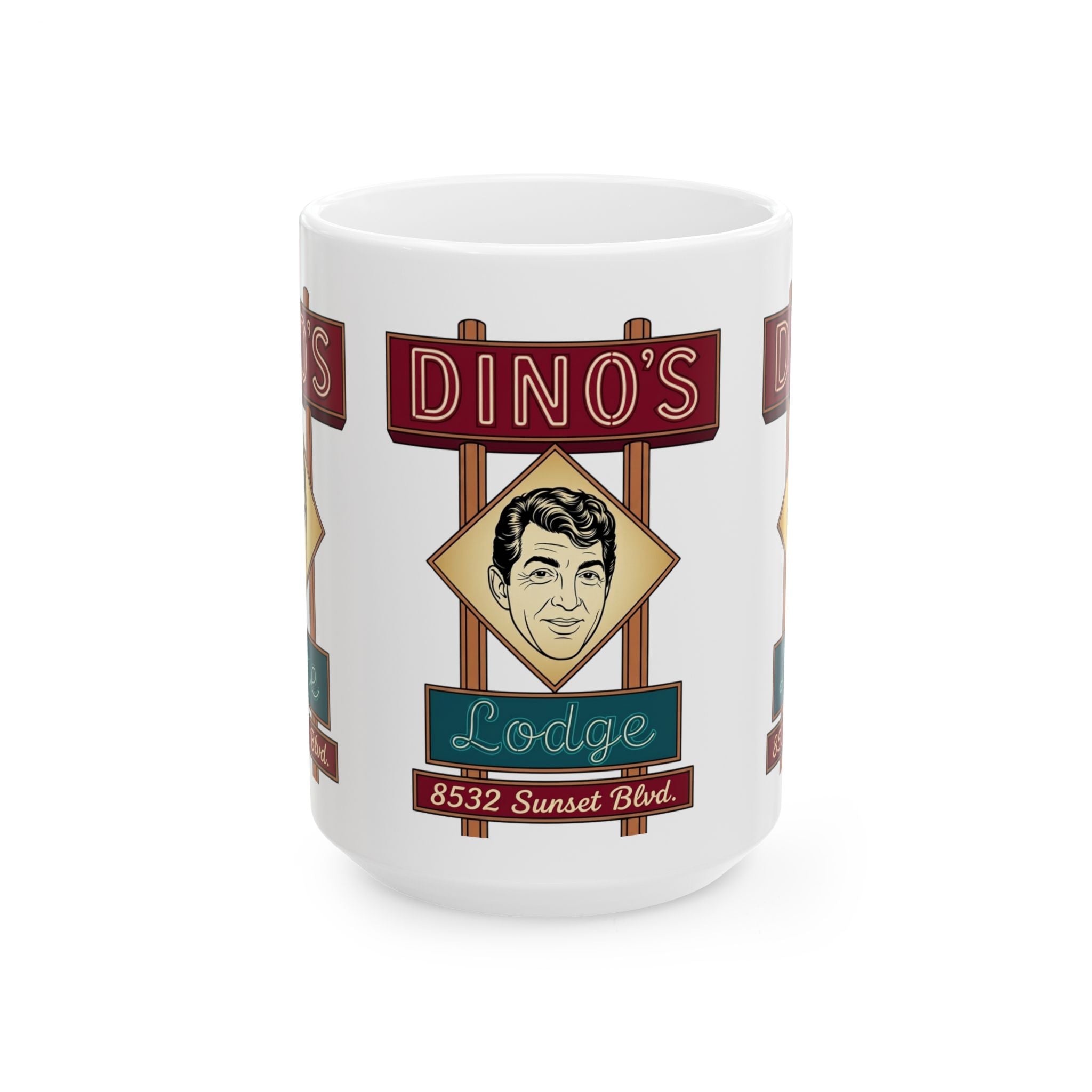 Vintage Dino's Lodge Ceramic Mug (15oz)