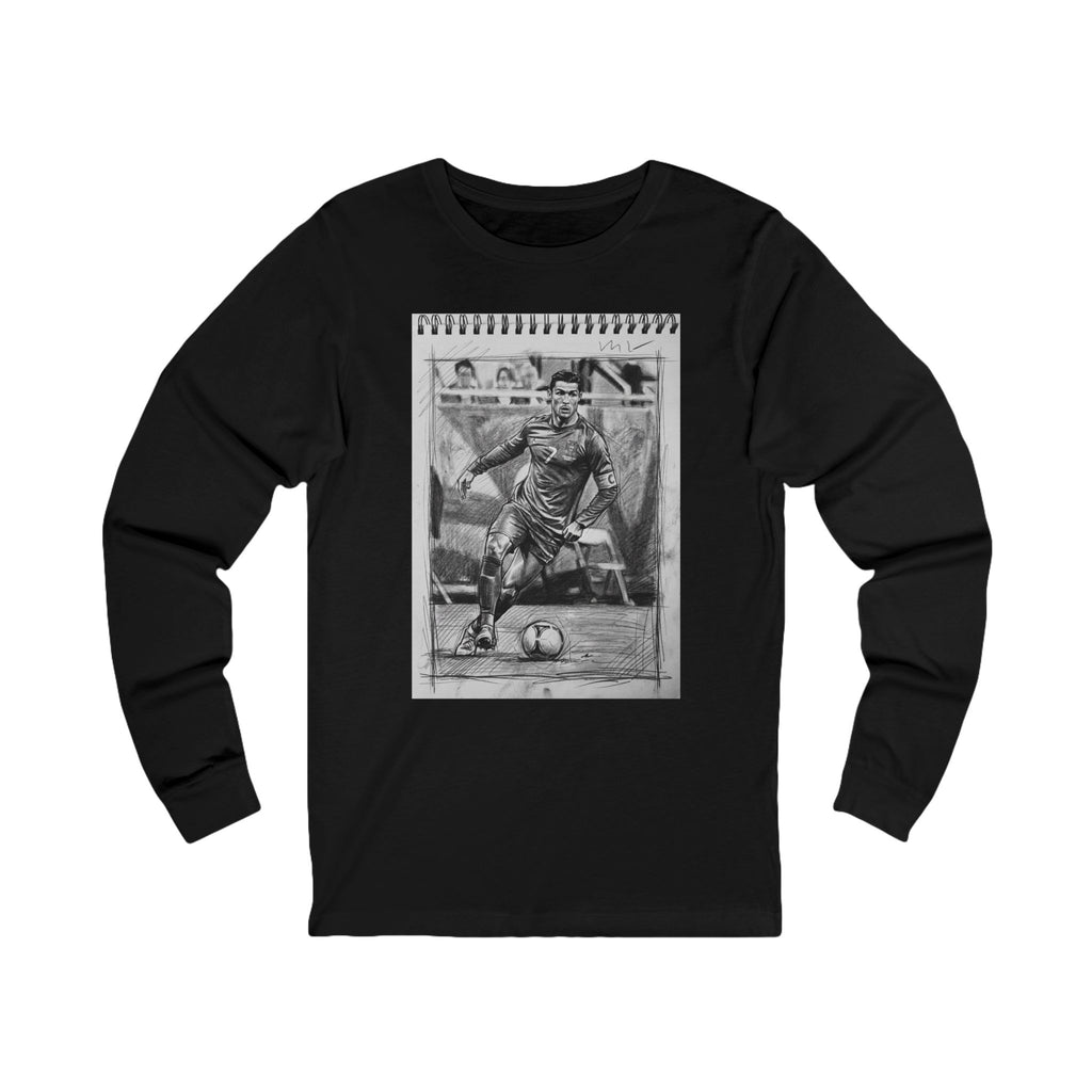 Unisex "CR7" Sketchbook Long Sleeve Cotton T-Shirt