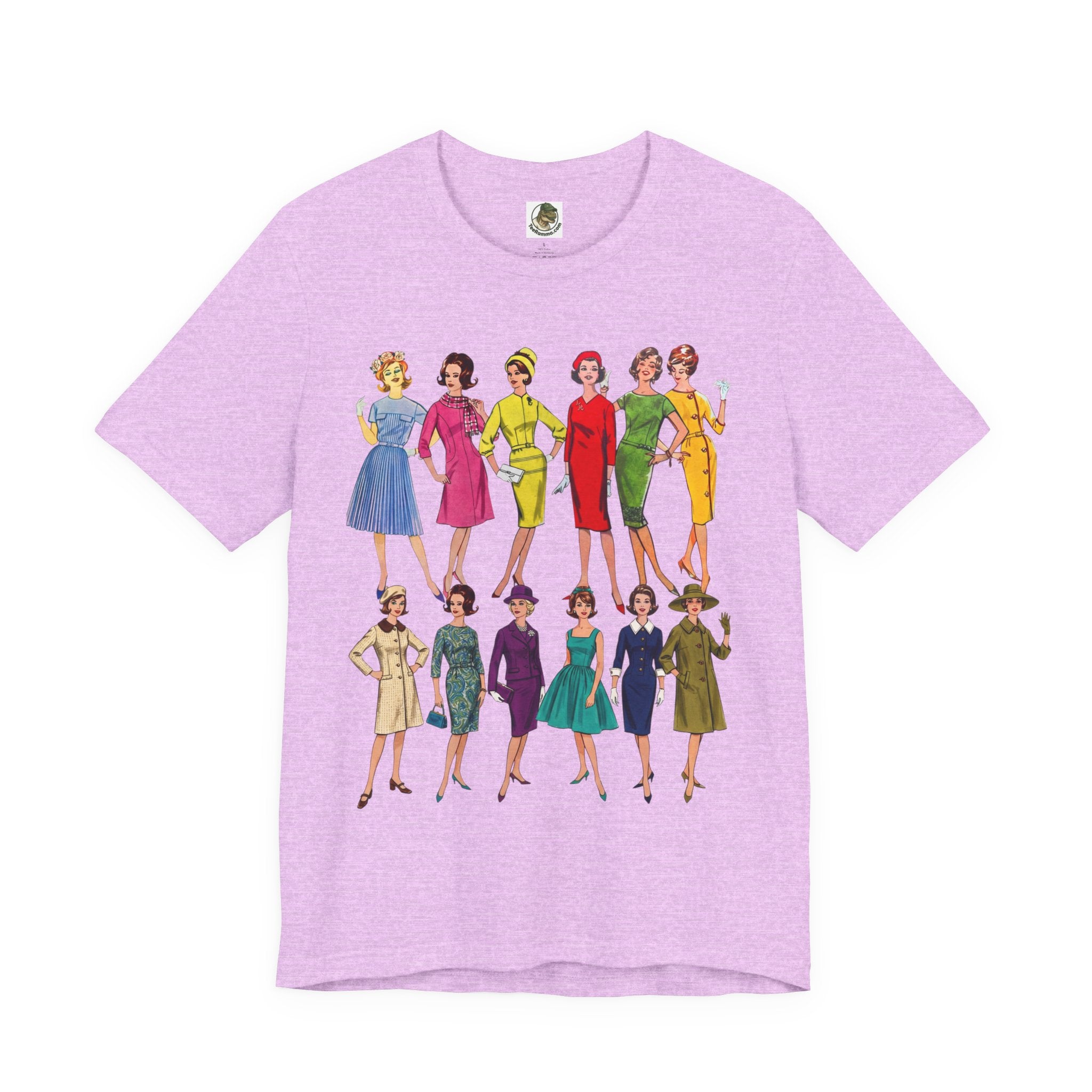 Unisex 'Sixties Fashion Show' Cotton T‑Shirt
