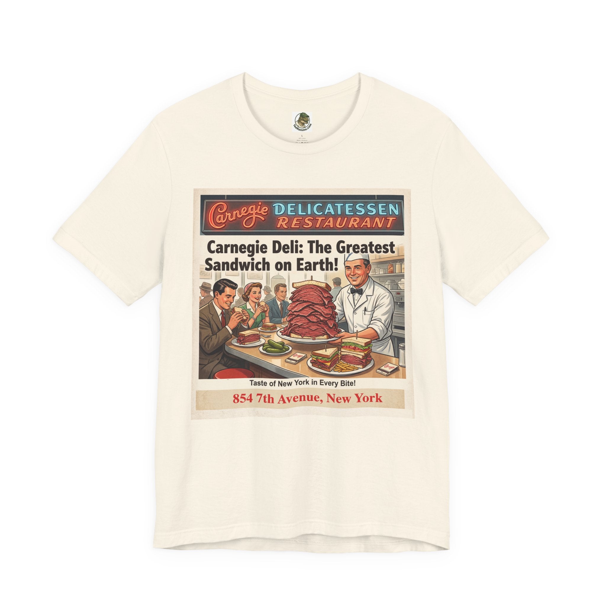 Vintage Carnegie Deli Tee -- Retro Advertisement Design