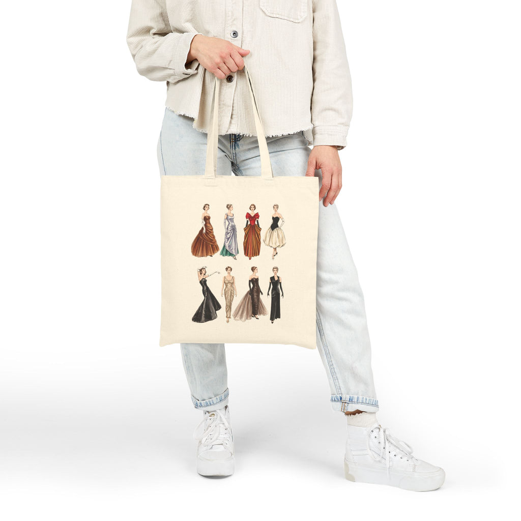 Vintage Ladies Fashion 'Charles James' Cotton Tote Bag