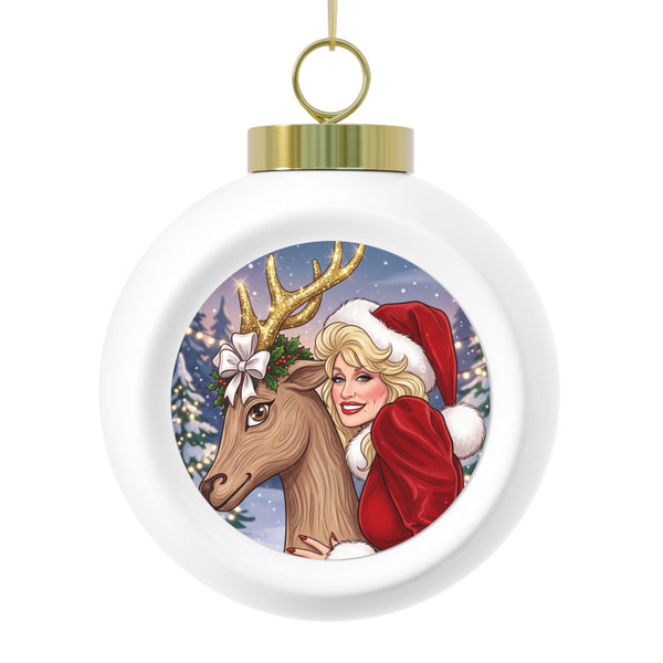 Christmas Reindeer Ceramic Ornament