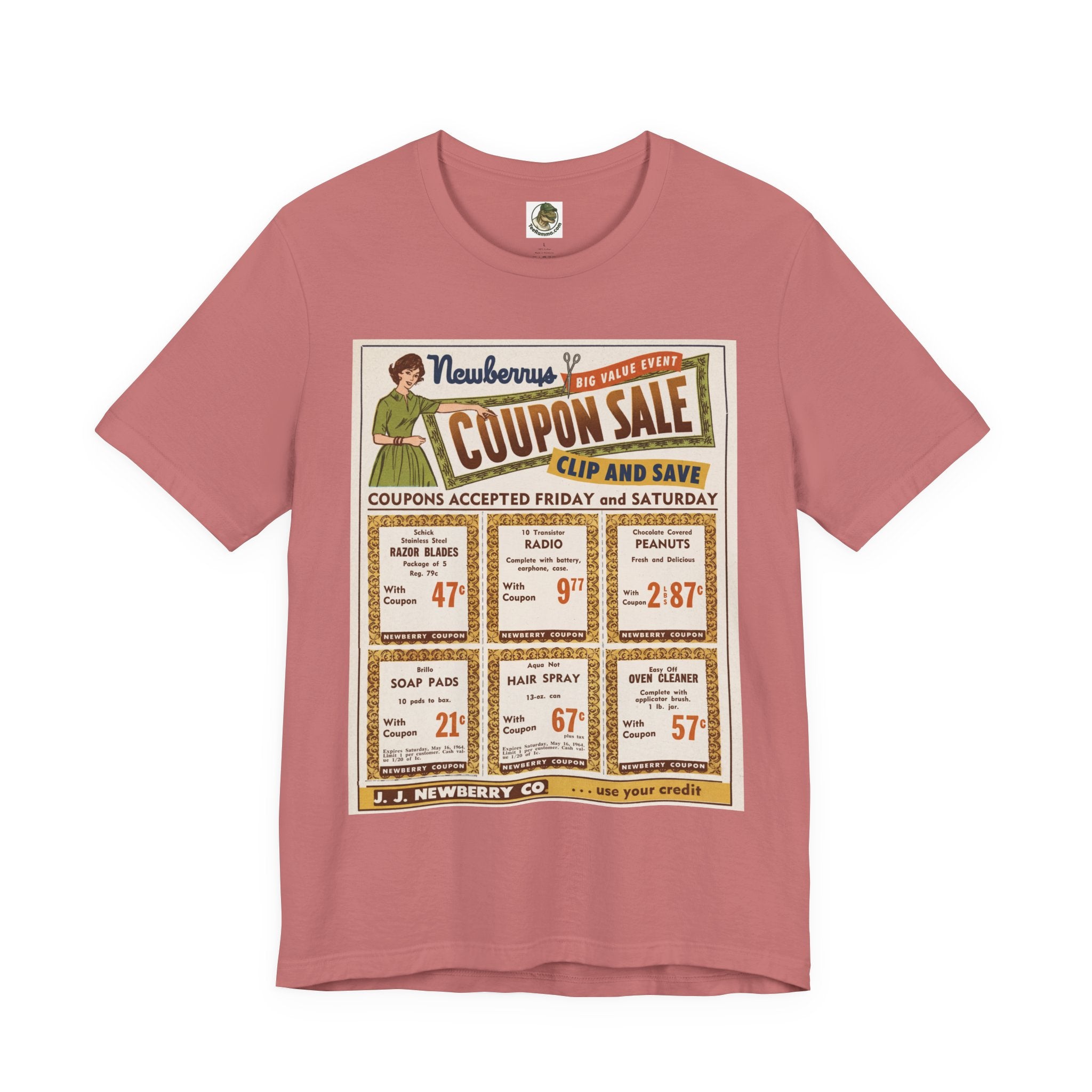 J.J. Newberry Co. Retro Coupon Ad Graphic Tee