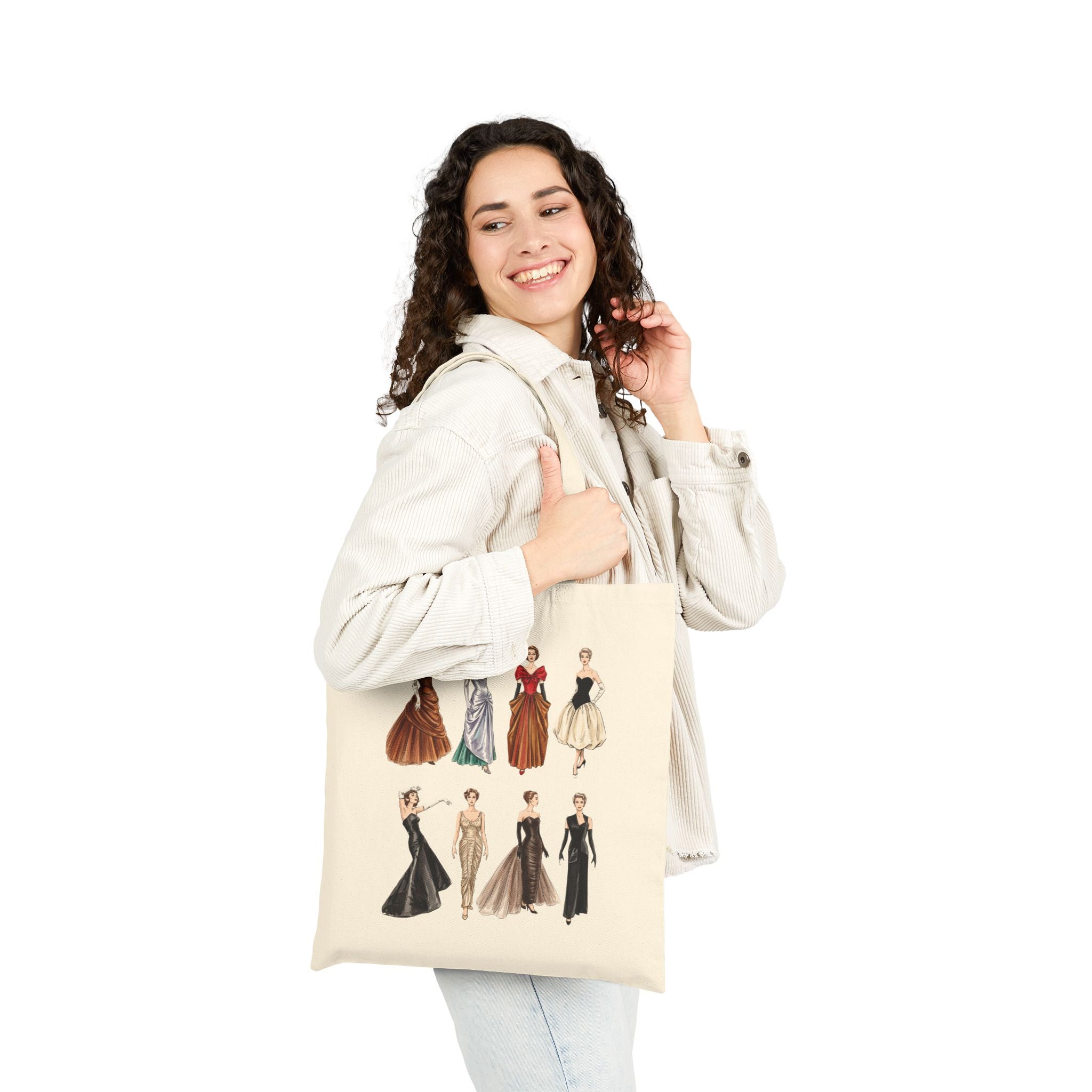 Vintage Ladies Fashion 'Charles James' Cotton Tote Bag
