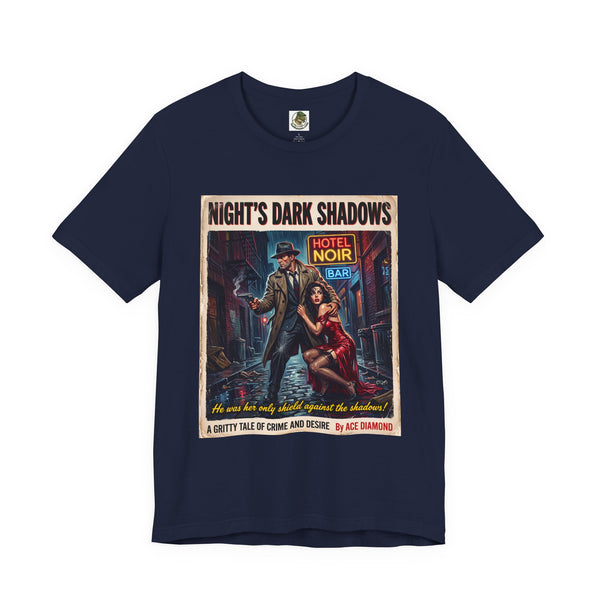 Vintage Fifties Pulp Novel 'Night's Dark Shadows' Graphic Tee
