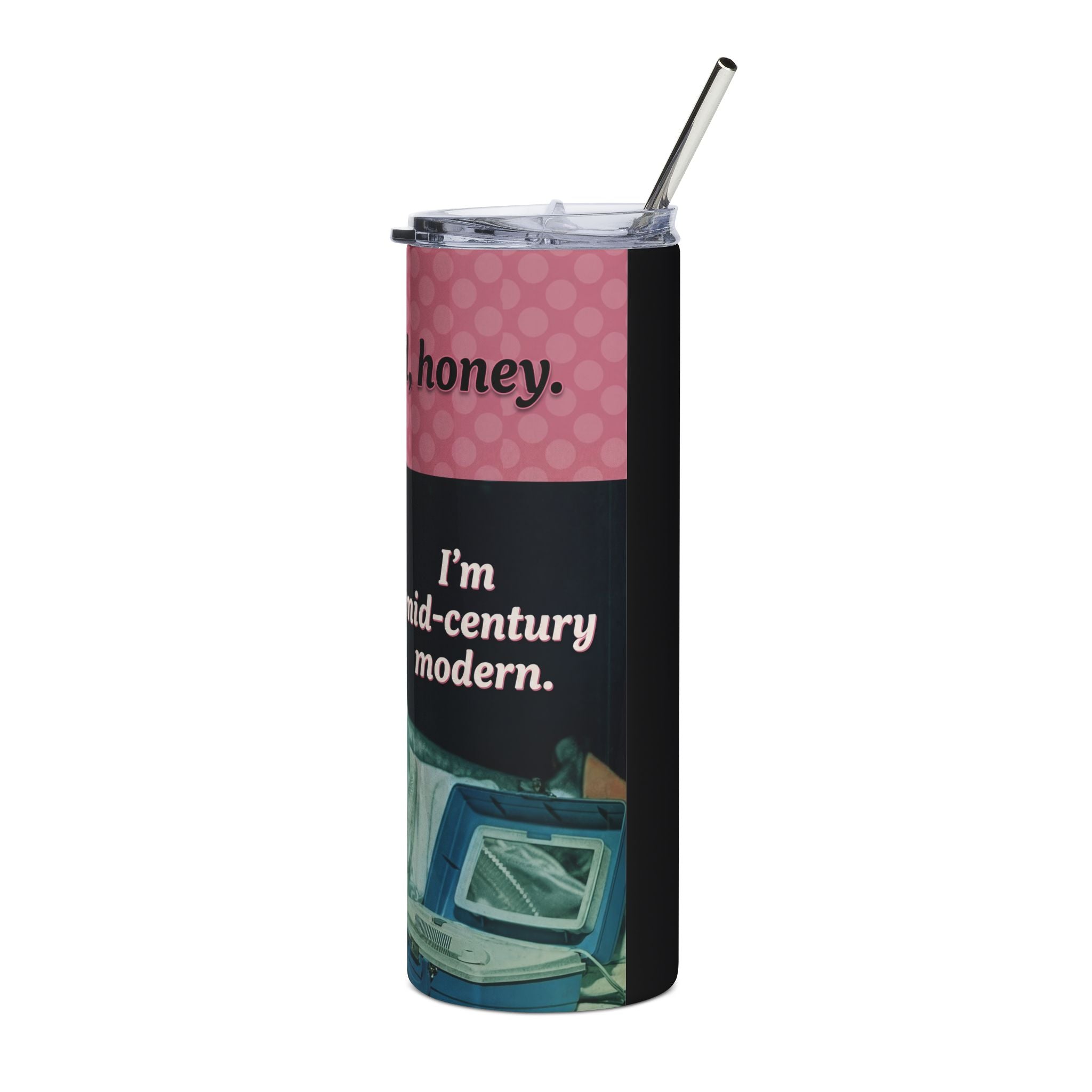 "Mid-Century Modern " 20oz Stainless Steel Retro Tumbler
