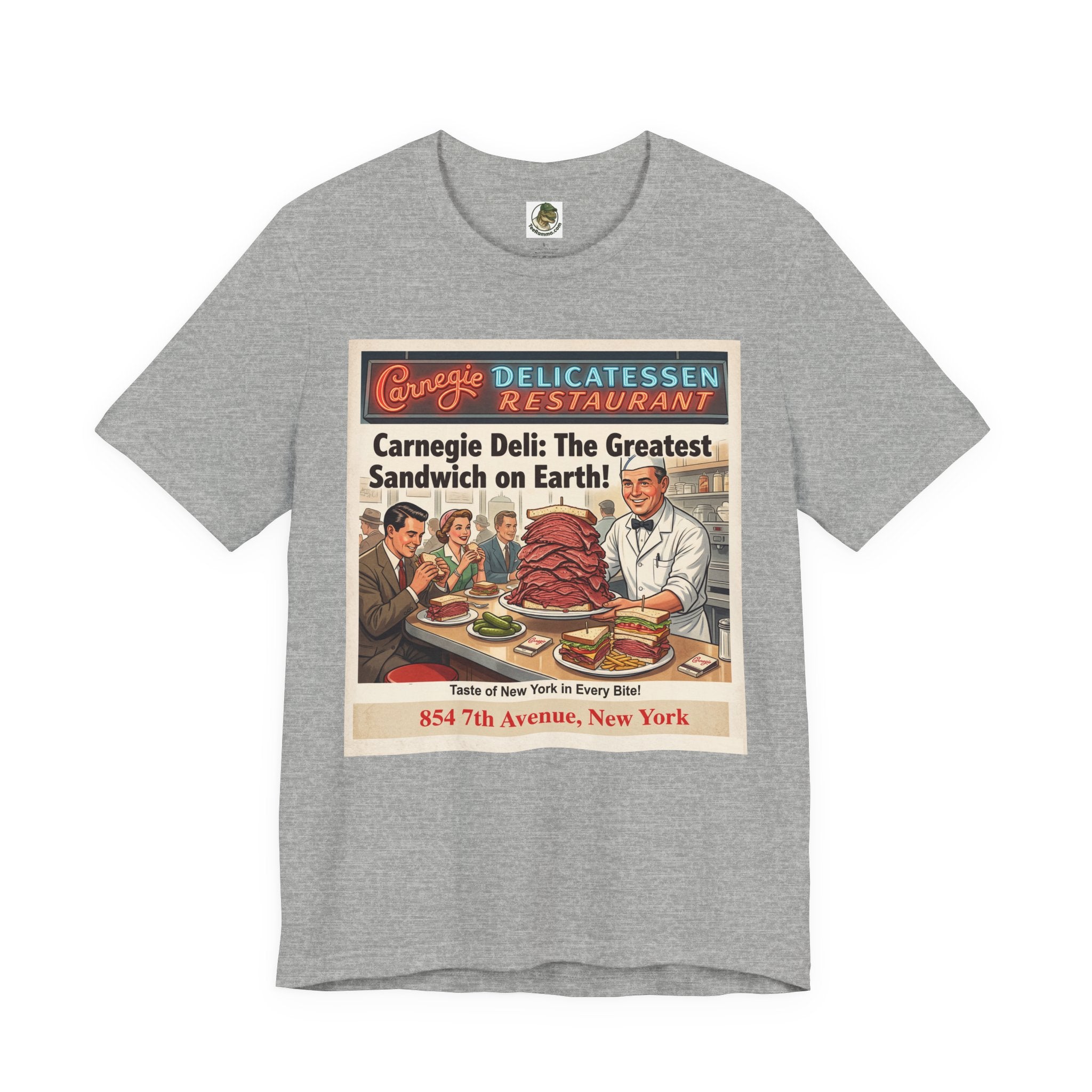 Vintage Carnegie Deli Tee -- Retro Advertisement Design