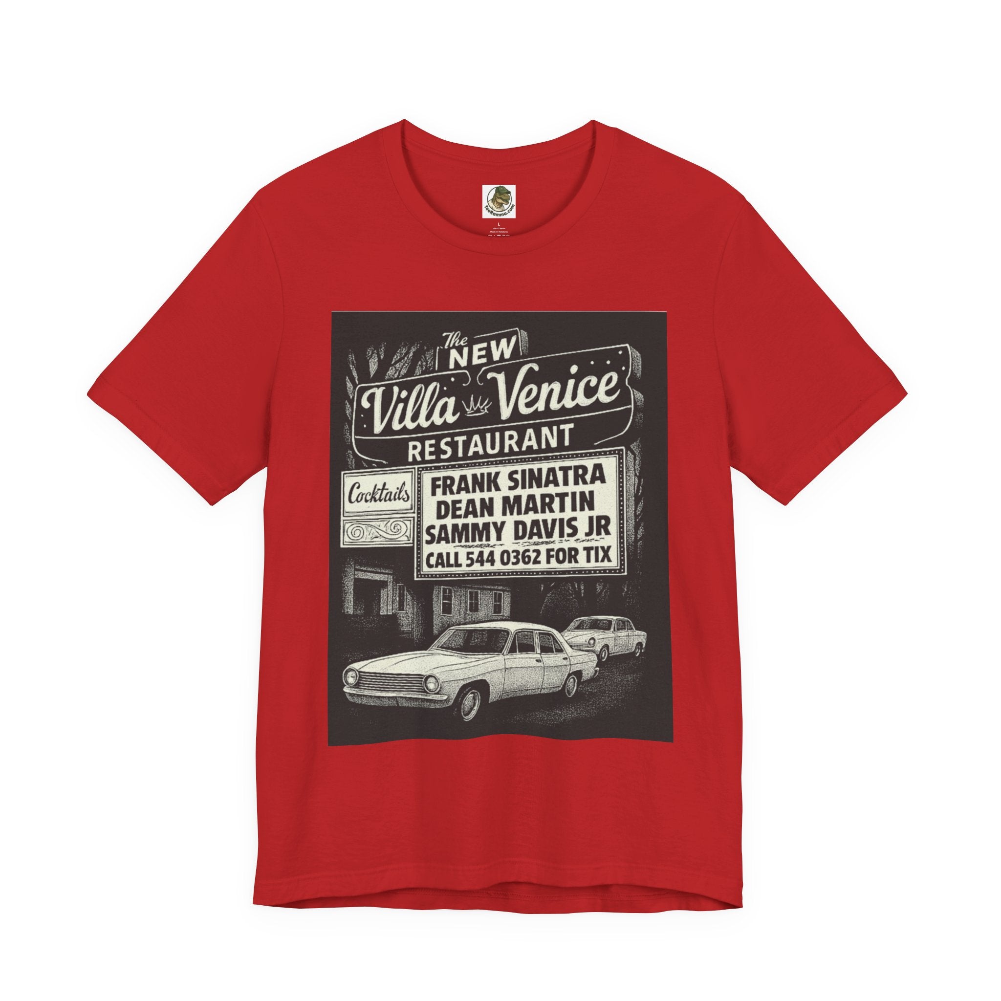 Unisex Vintage 'Villa Venice Restaurant' Cotton T-Shirt