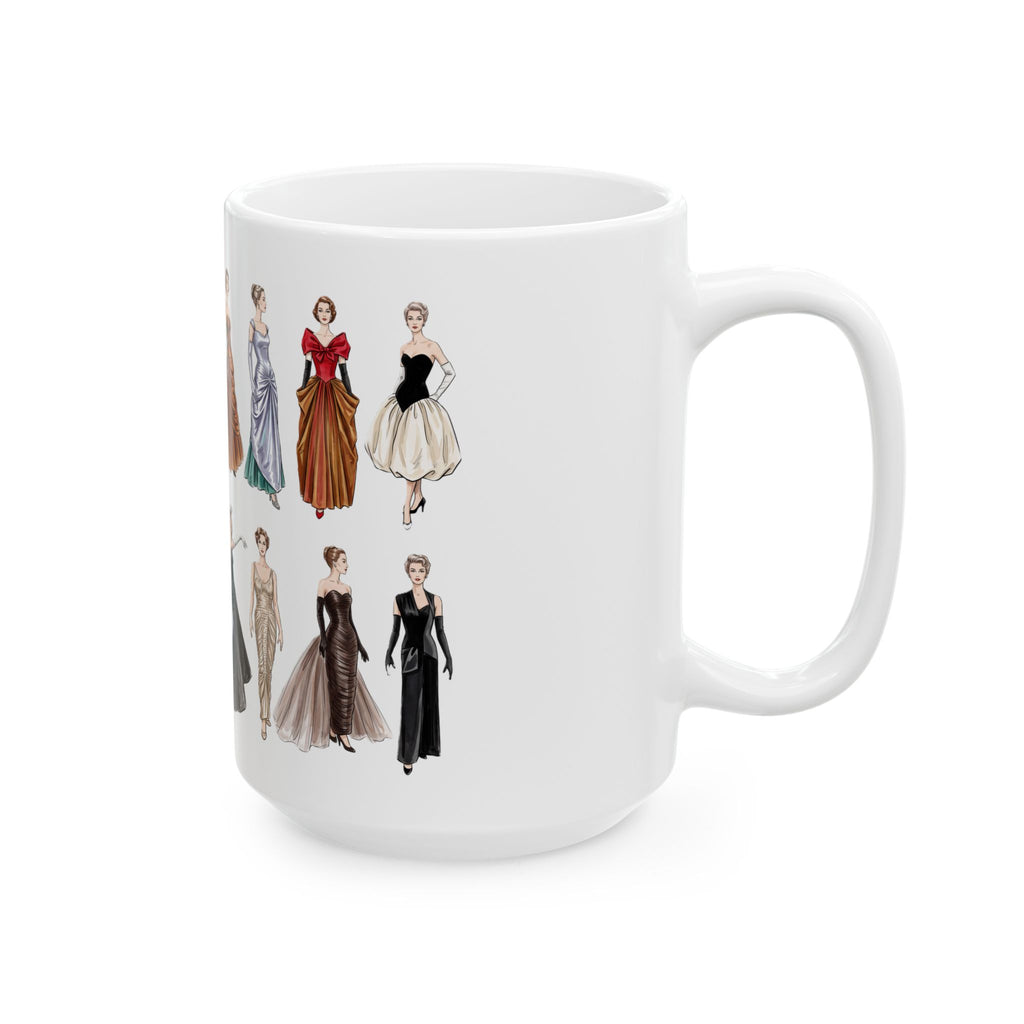 Vintage Ladies Fashion 'Charles James' Graphic Ceramic Mug (15oz)