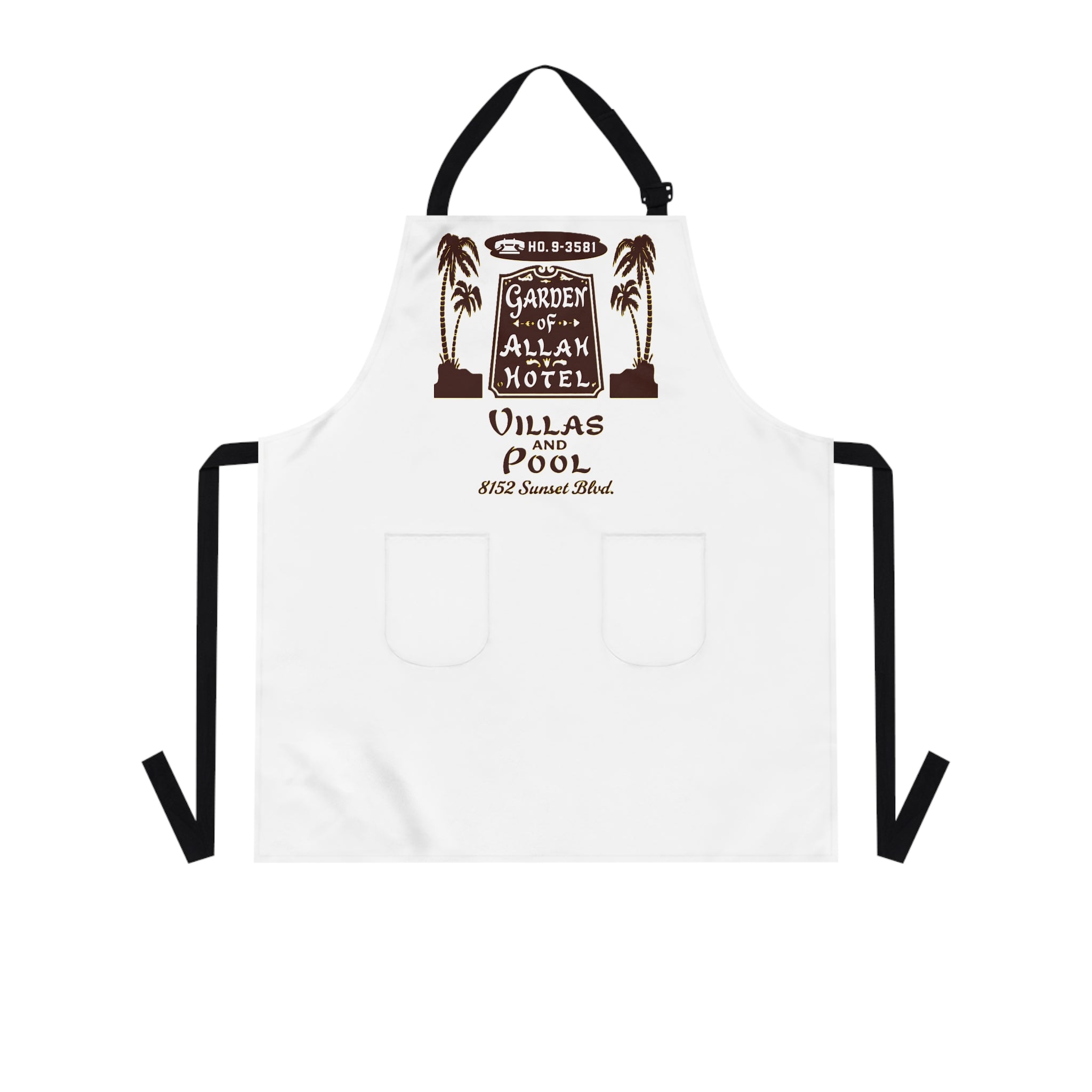 Vintage Garden of Allah Hotel Graphic Apron