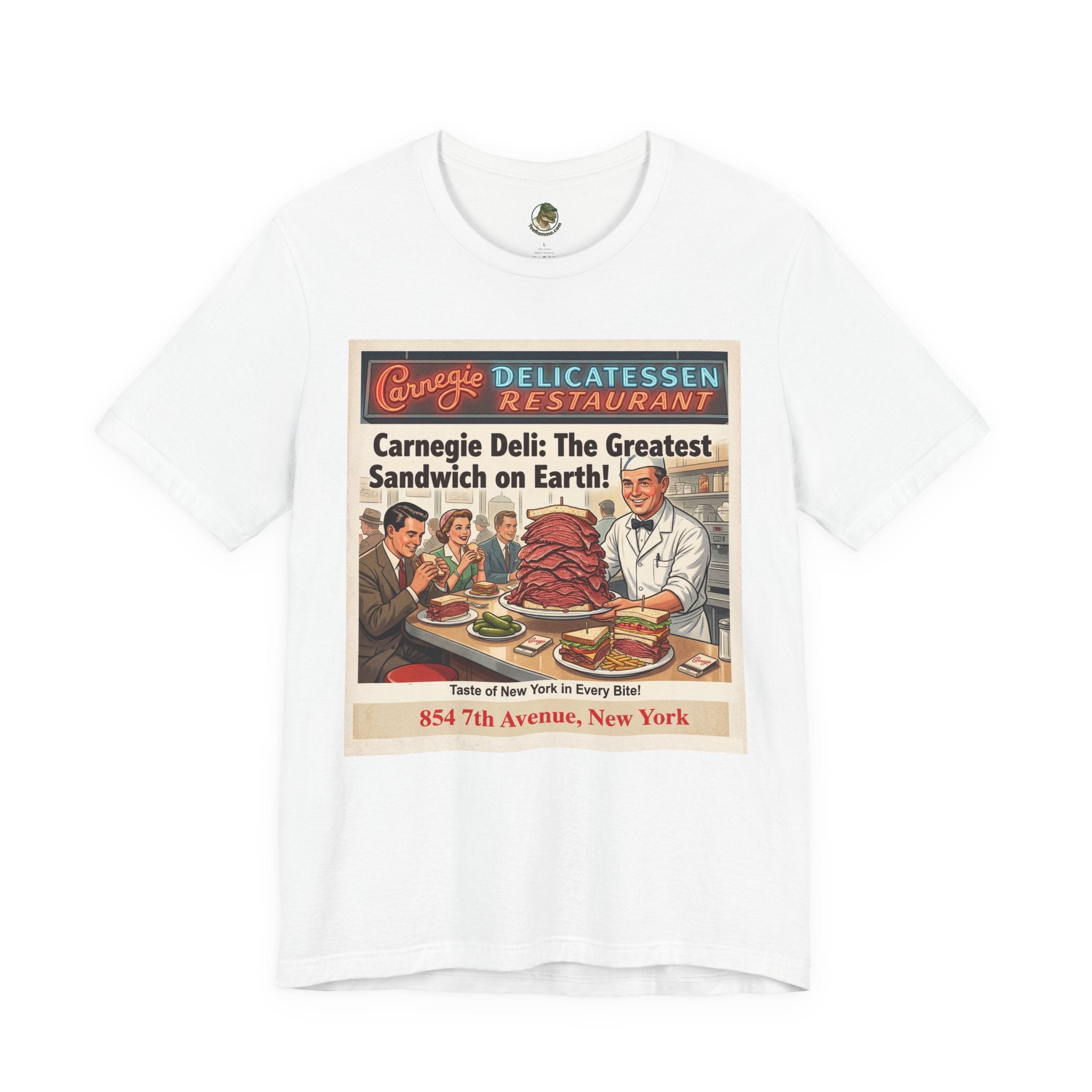 Vintage Carnegie Deli Tee -- Retro Advertisement Design