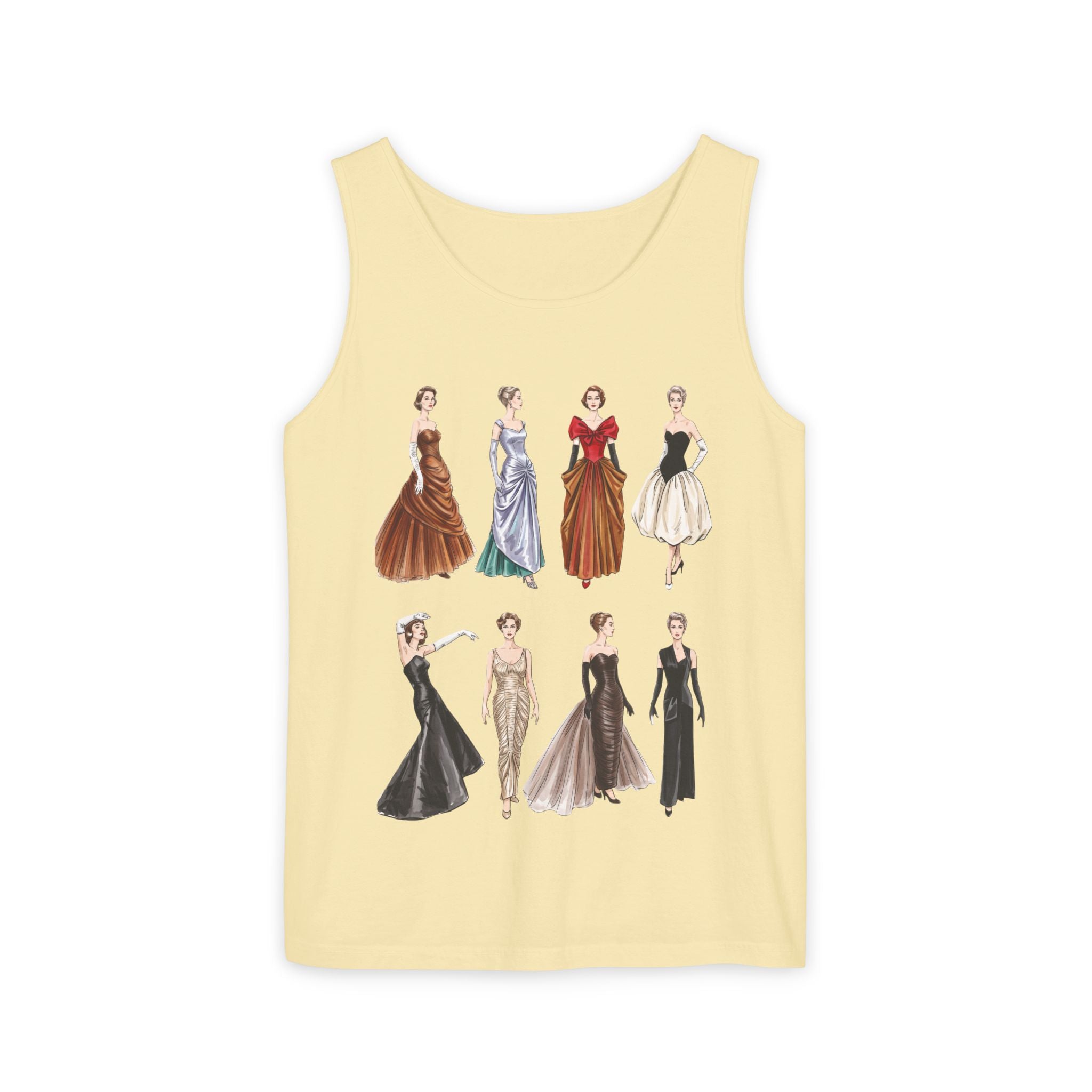 Vintage Ladies Fashion 'Charles James' Graphic Tank Top