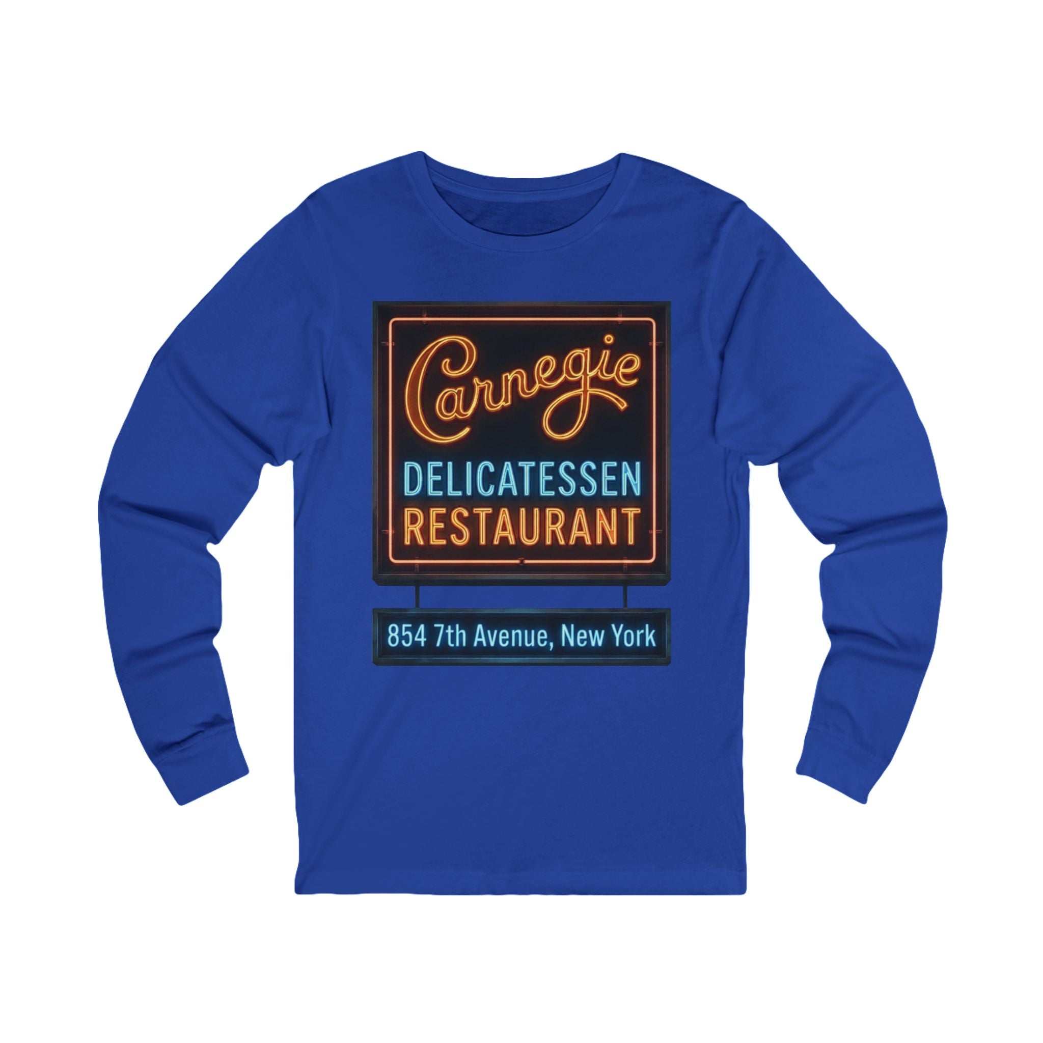 Unisex Vintage Carnegie Deli Retro Neon Sign Long Sleeve T-Shirt