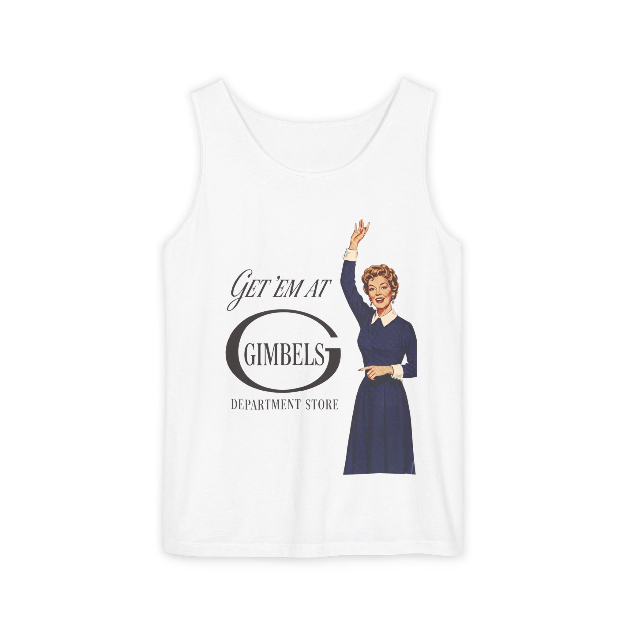 Unisex Vintage 'Get ’Em at Gimbels' Tank Top