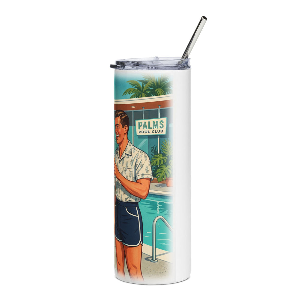Unisex Retro 'Summer Days' Pool Party 20oz Stainless Tumbler