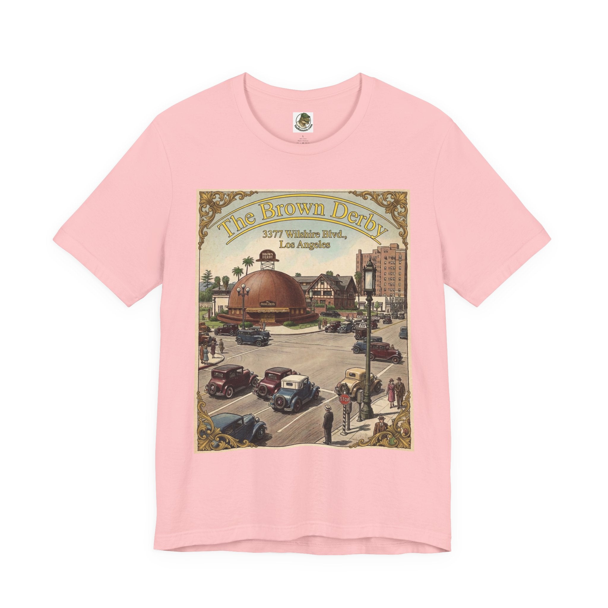 Vintage Brown Derby Restaurant Tee — Retro Restaurant Poster