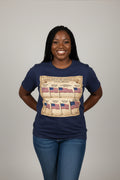 American Flag Timeline Tee