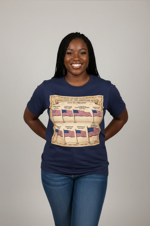 American Flag Timeline Tee