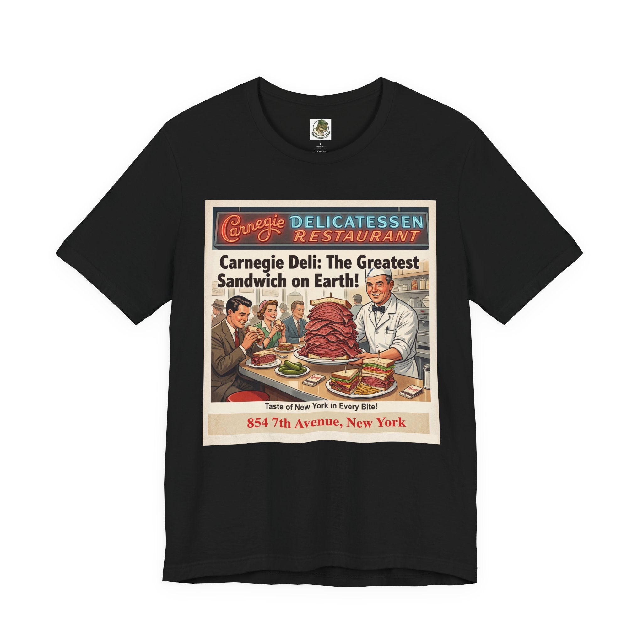 Vintage Carnegie Deli Tee -- Retro Advertisement Design