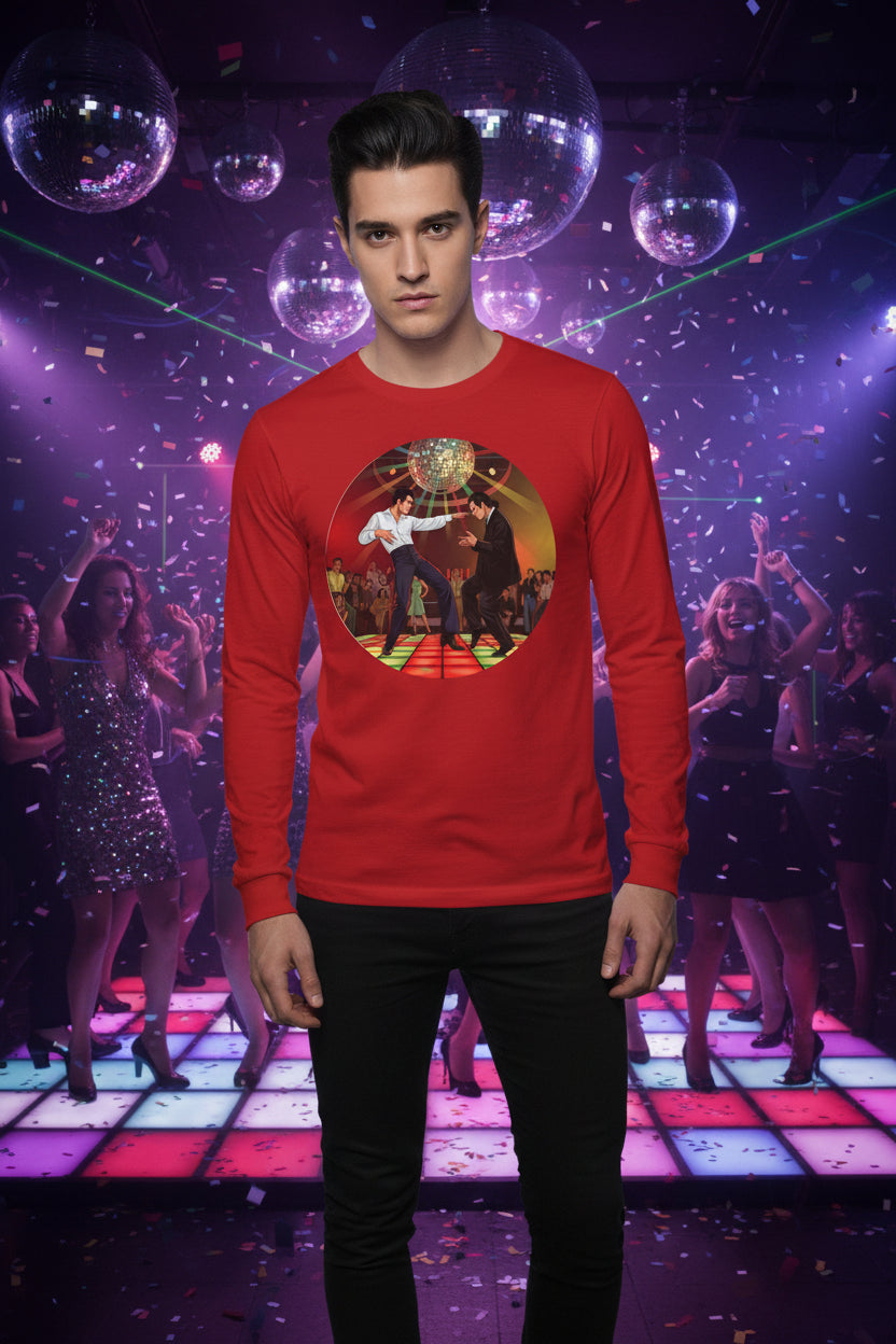 Unisex 'Dancing Together' Cotton Long Sleeve Tee