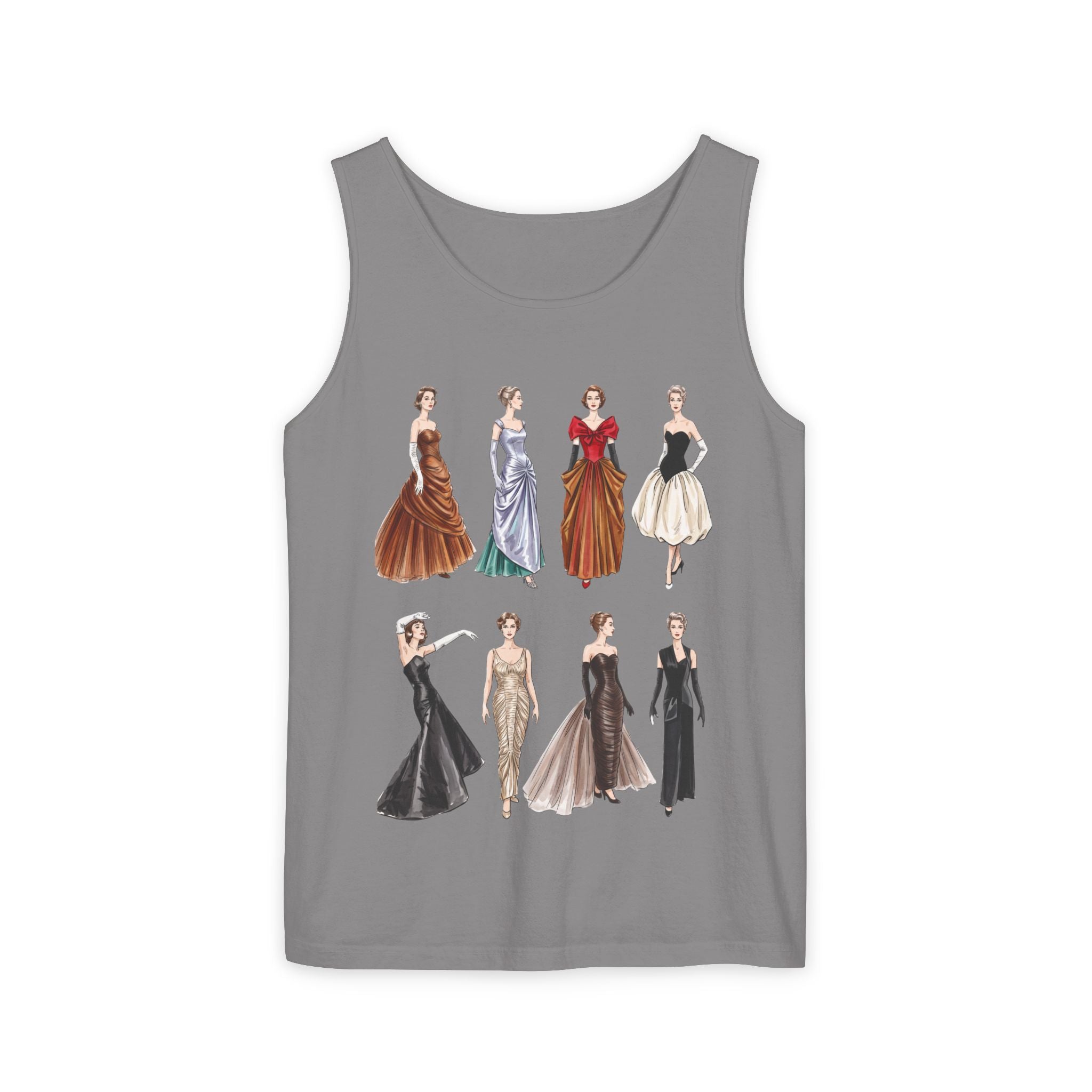 Vintage Ladies Fashion 'Charles James' Graphic Tank Top