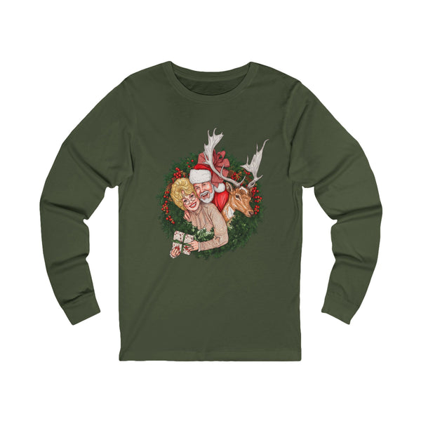 Christmas Wreath Claus Family Long Sleeve Tee