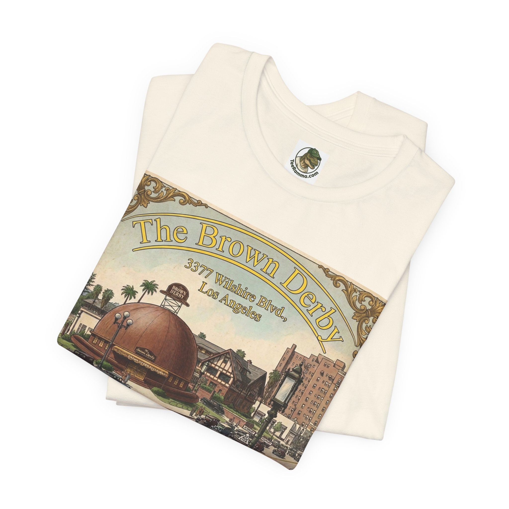 Vintage Brown Derby Restaurant Tee — Retro Restaurant Poster