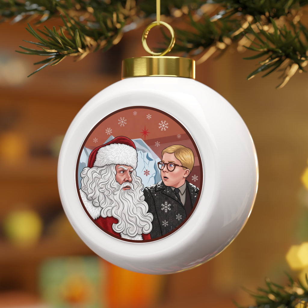 Ho! Ho! Ho! Illustrated Ball Christmas Ornament