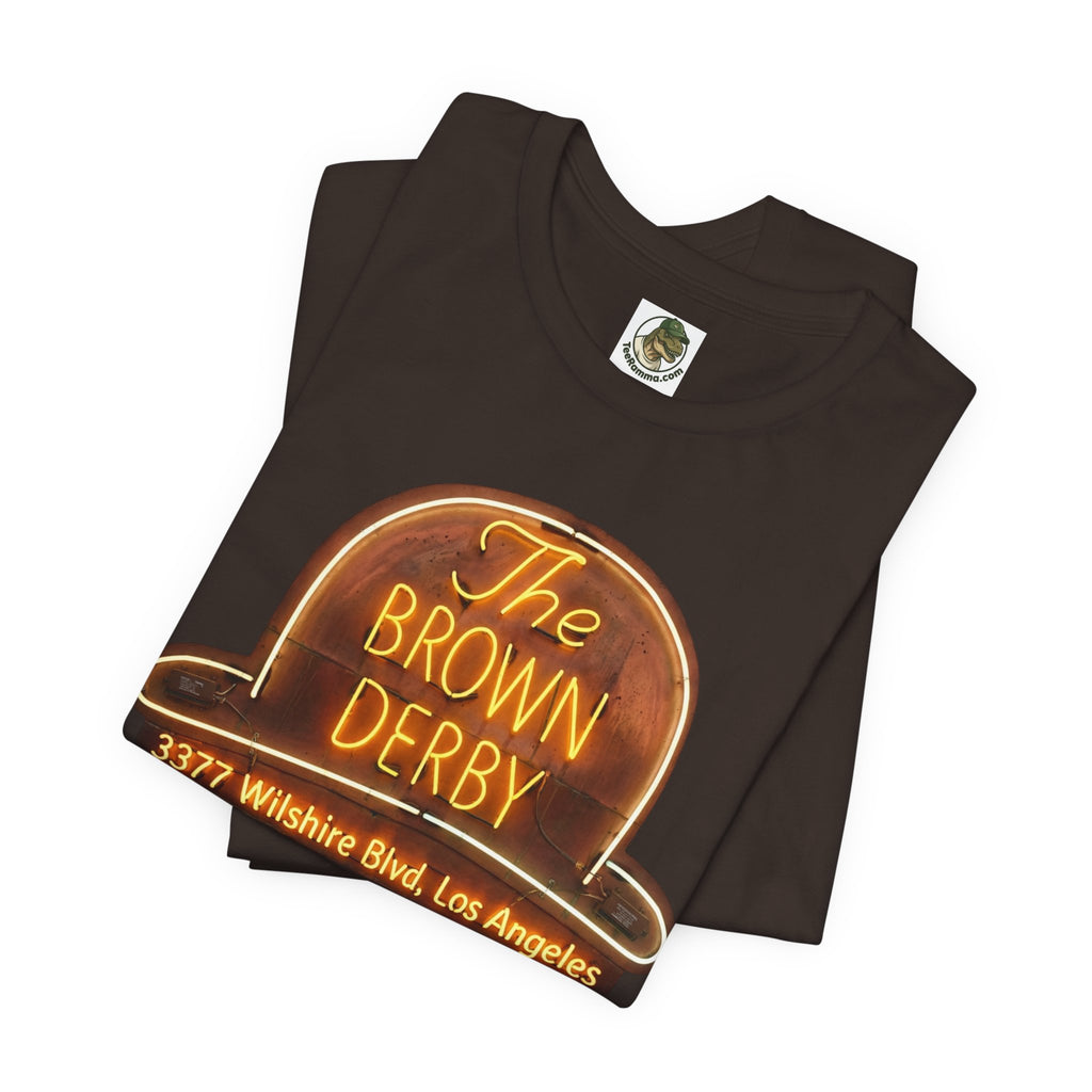 Vintage Brown Derby Restaurant Tee -- Retro Neon Sign