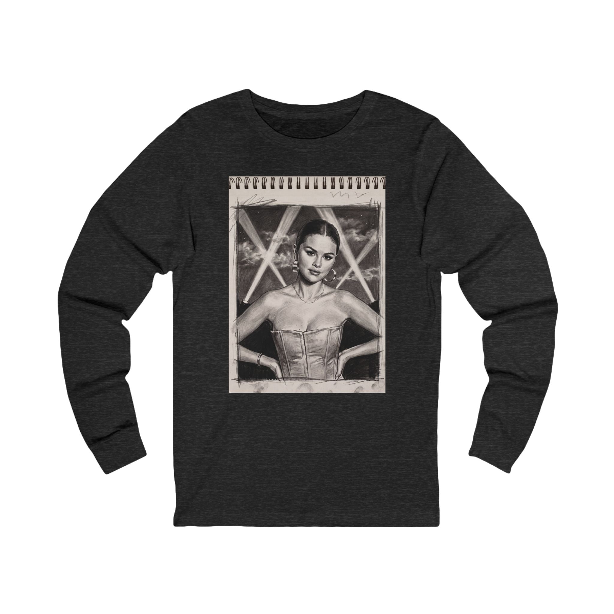 Unisex "Sel" Sketchbook Cotton Long Sleeve T-Shirt
