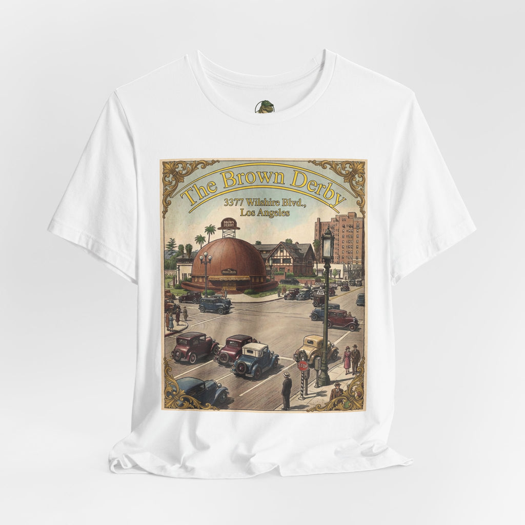Vintage Brown Derby Restaurant Tee — Retro Restaurant Poster