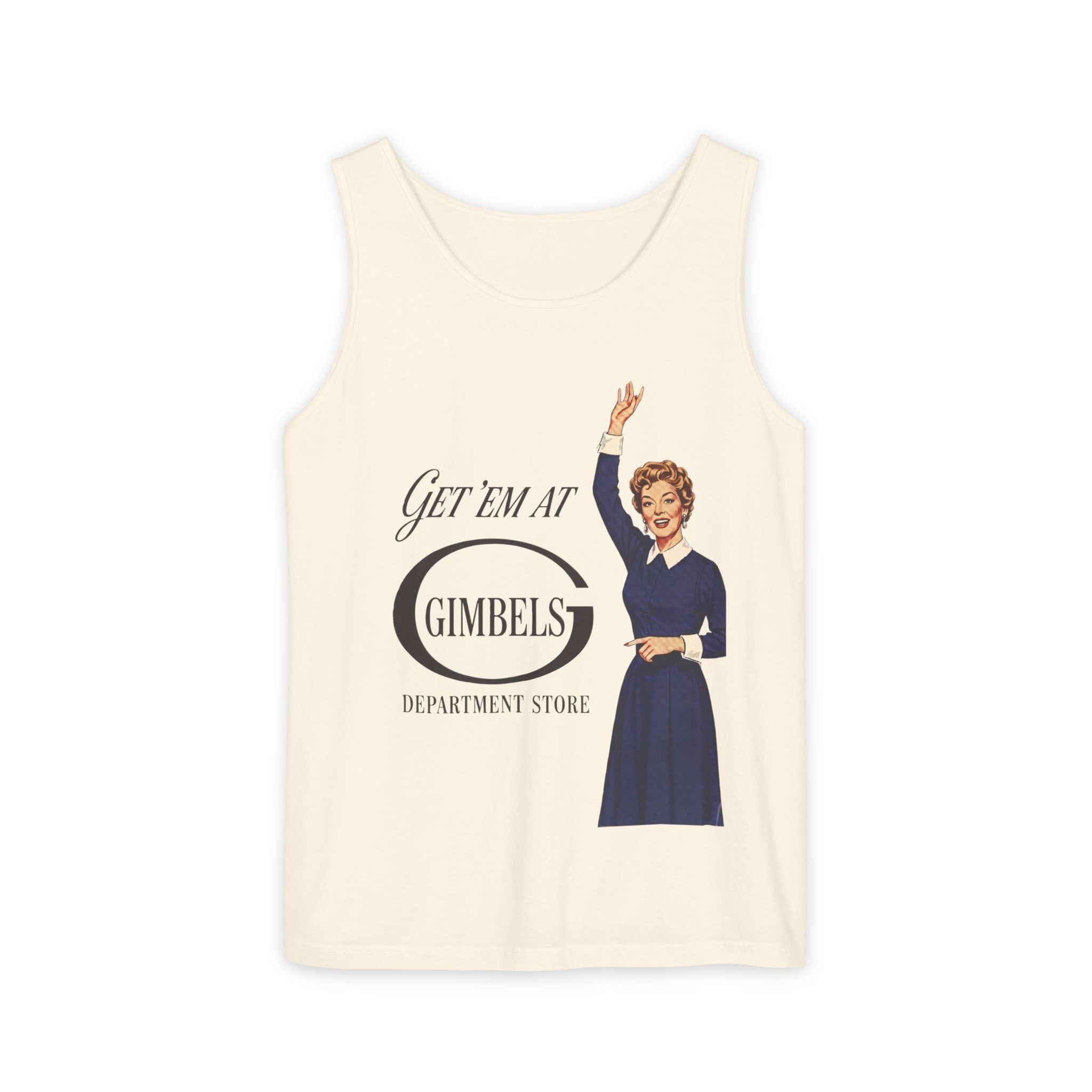 Unisex Vintage 'Get ’Em at Gimbels' Tank Top