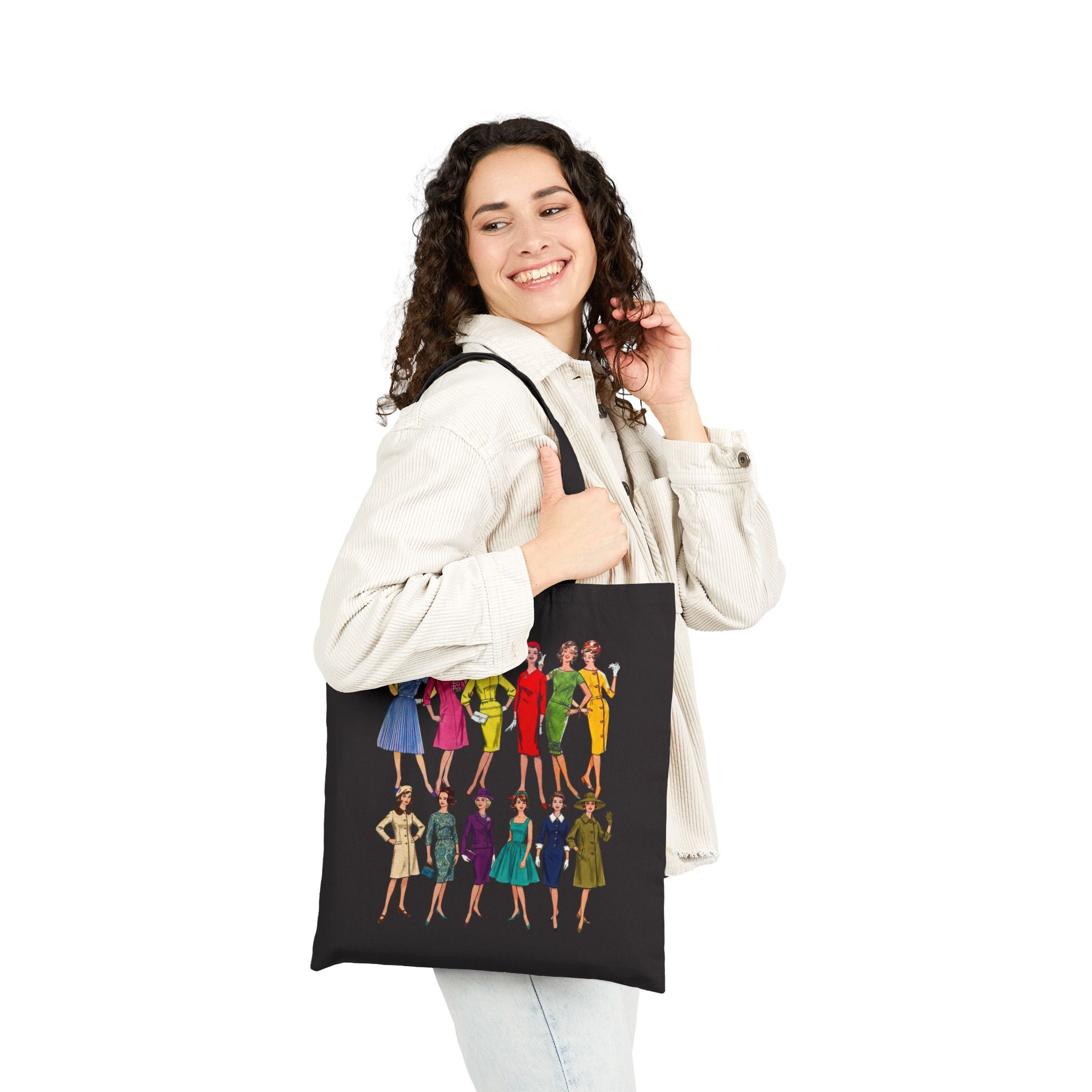 'Sixties Fashion Show' Cotton Canvas Tote Bag